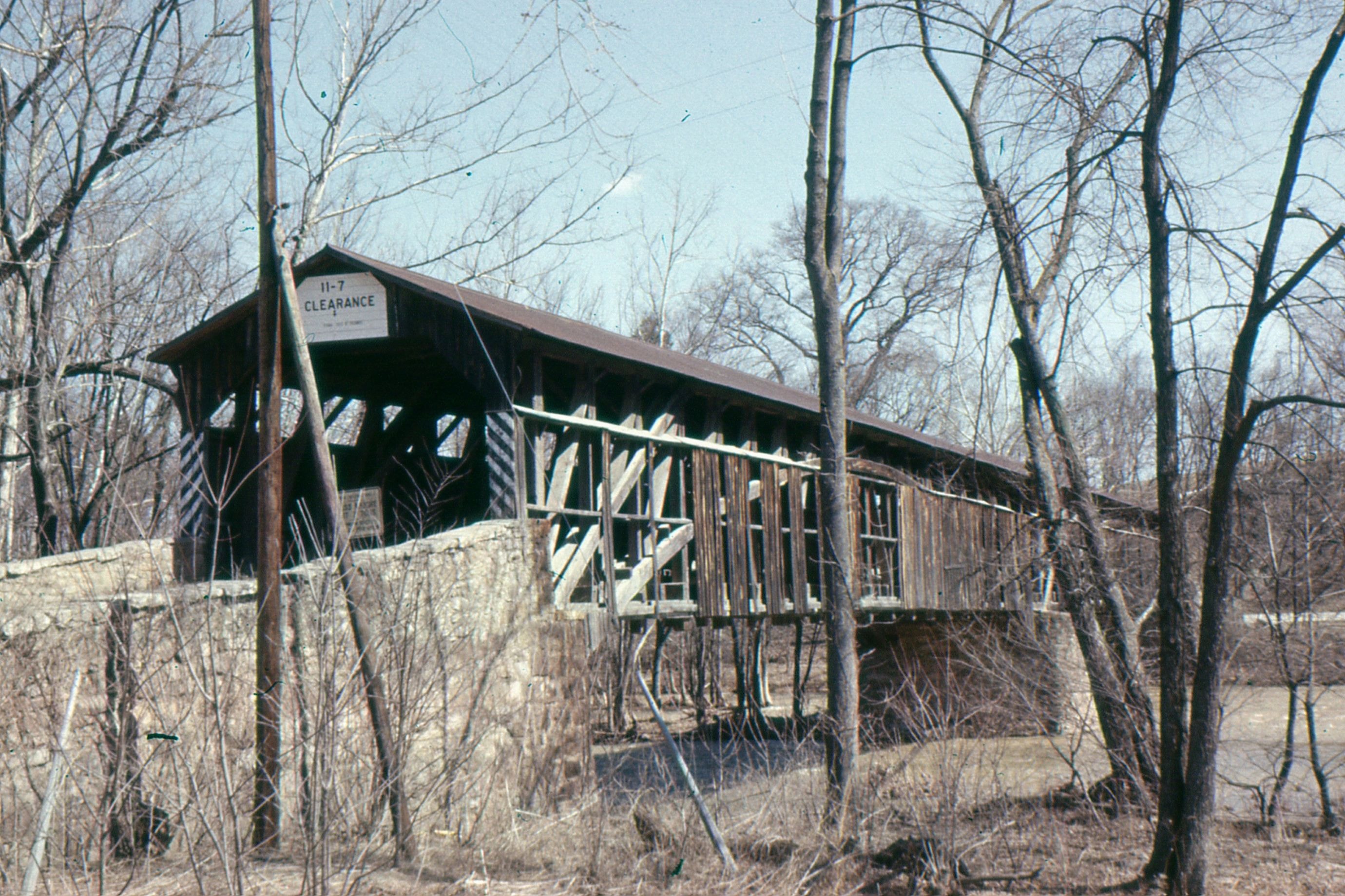Academia / Pomeroy Covered Bridge, Juniata County, PA — Historical Photo 1962
