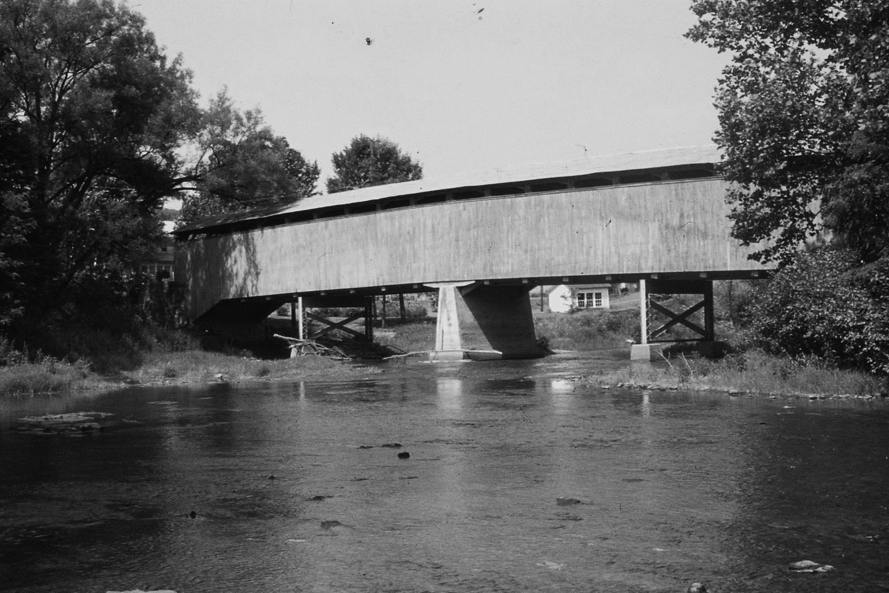 Adair's / Cisna Mill Covered Bridge, Perry County, PA — Historical Photo 1960