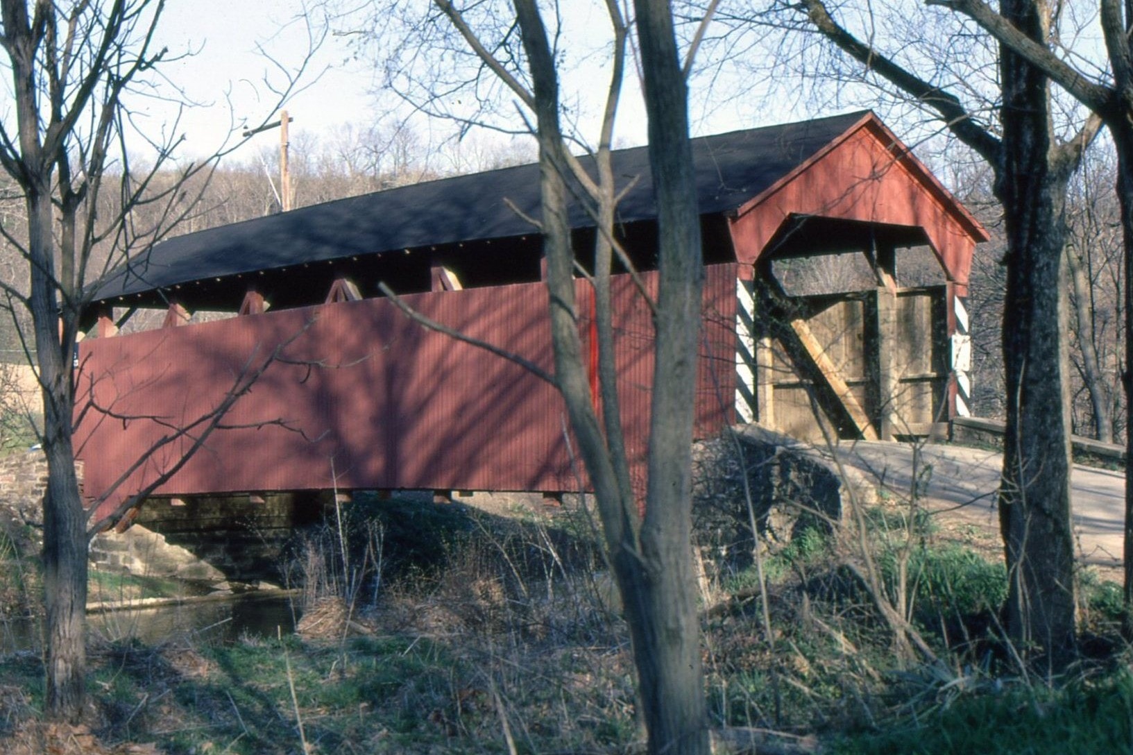 Aline / Meiserville Covered Bridge, Snyder County, PA — Historical Photo 1967