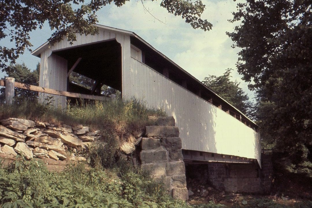 Banks Covered Bridge, Lawrence County, PA — Historical Photo 1962