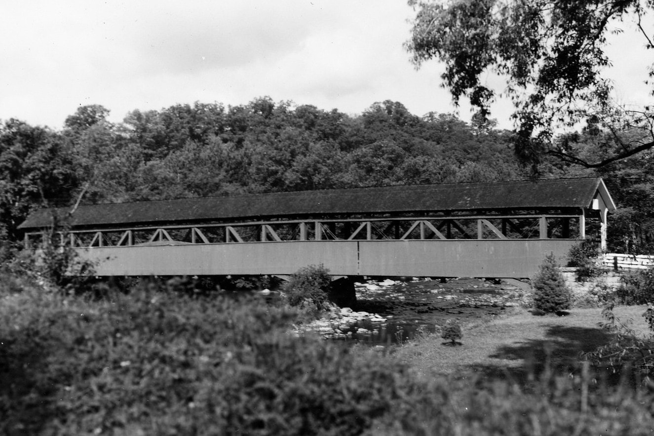 Barronvale Covered Bridge, Somerset County, PA — Historical Photo 1965