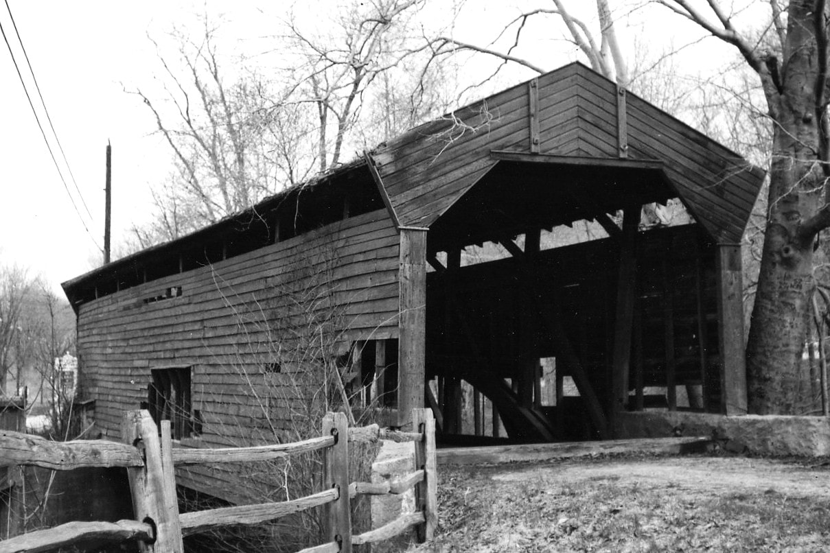 Bartram's / Goshen Covered Bridge, Chester-Delaware County, PA — Historical Photo 1963