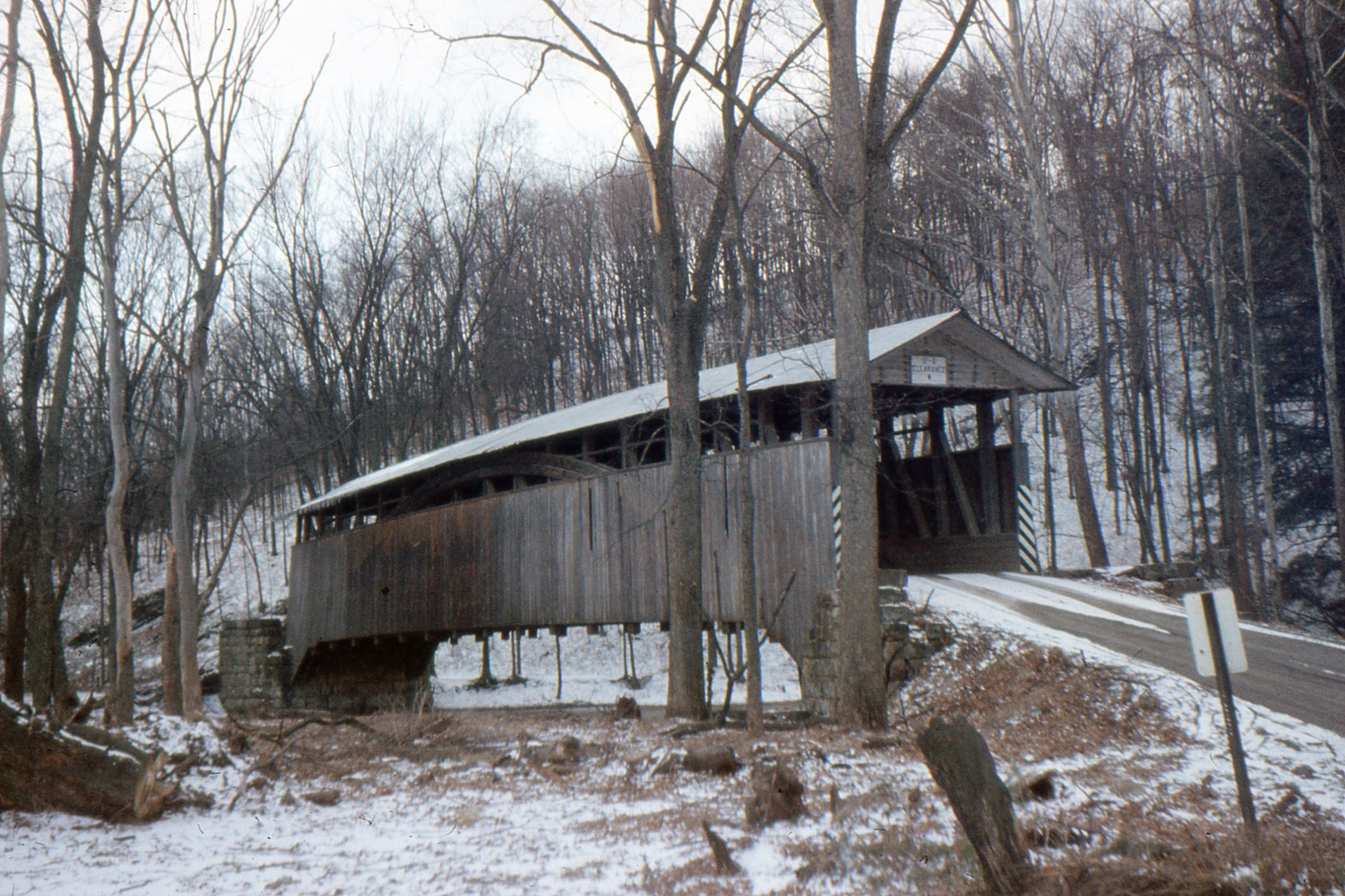 Claycomb / Reynoldsdale Covered Bridge, Bedford County, PA — Historical Photo 1959