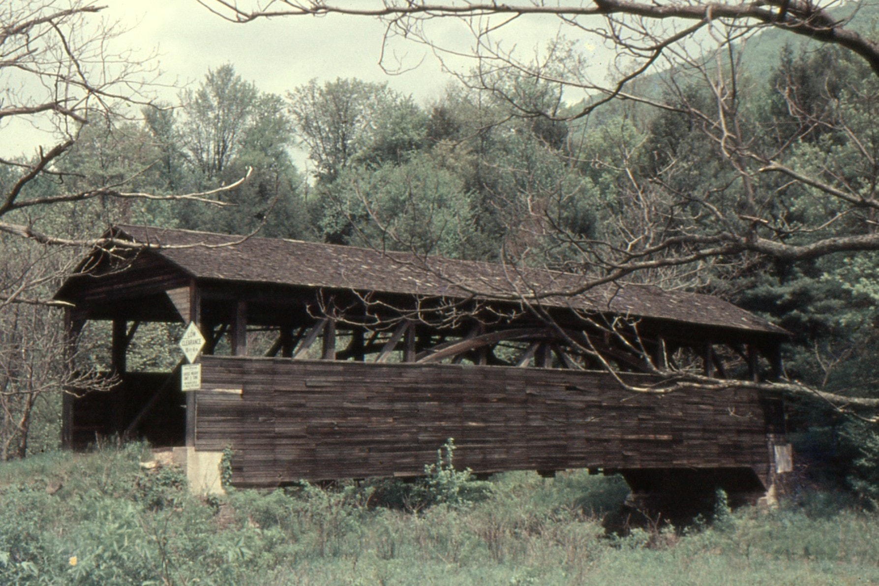 Cogan House / Buckhorn Covered Bridge, Lycoming County, PA — Historical Photo 1956