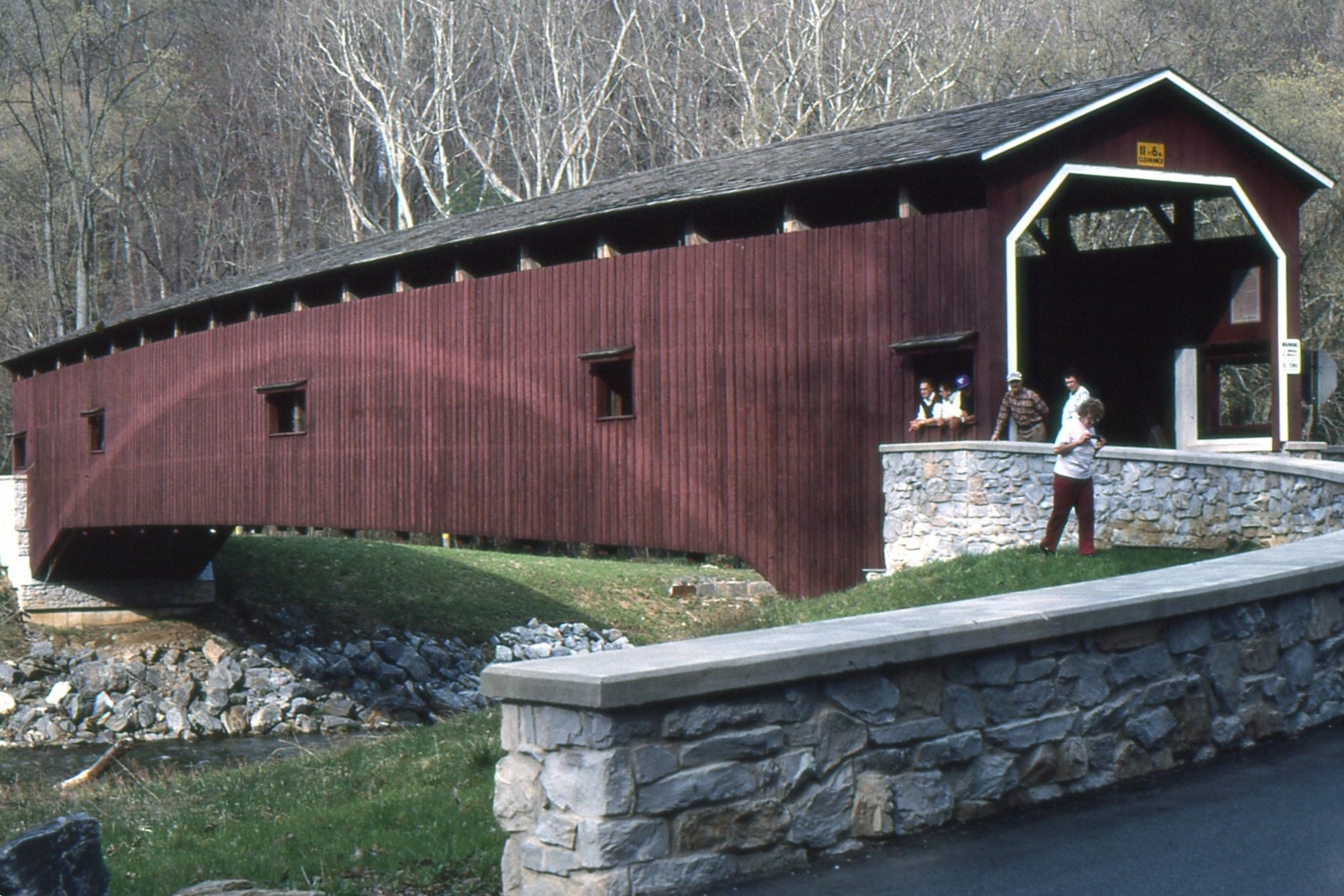 Colemanville / Colemanville Mill Covered Bridge, Lancaster County, PA — Historical Photo 1996