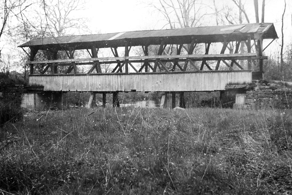 Colvin / Calvin / Shiller Covered Bridge, Bedford County, PA — Historical Photo 1957