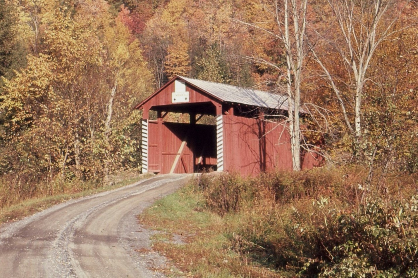 Creasyville Covered Bridge, Columbia County, PA — Historical Photo 1966
