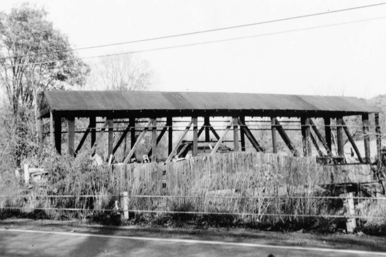 Cuppett's / New Paris Covered Bridge, Bedford County, PA — Historical Photo 1968