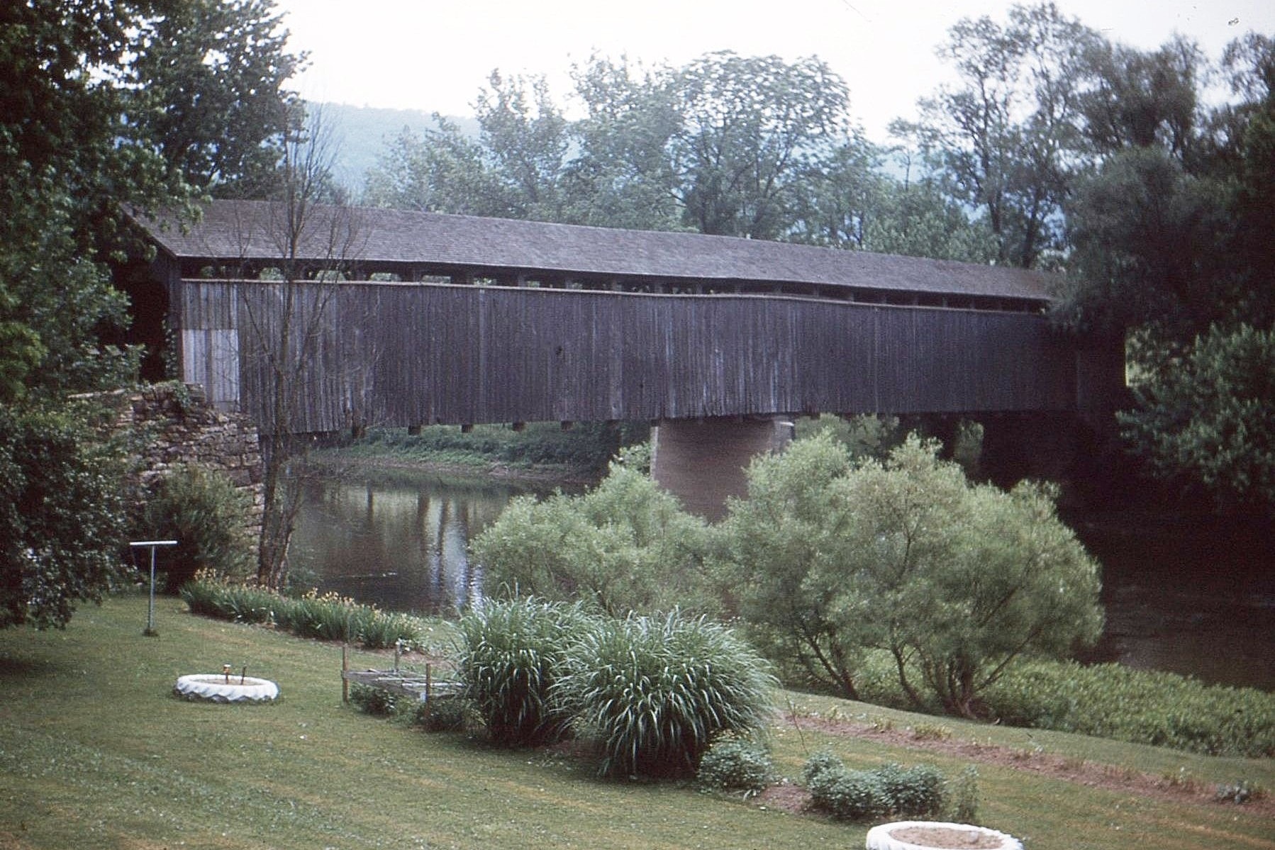 Dellville / Billow's Ford Covered Bridge, Perry County, PA — Historical Photo 1956