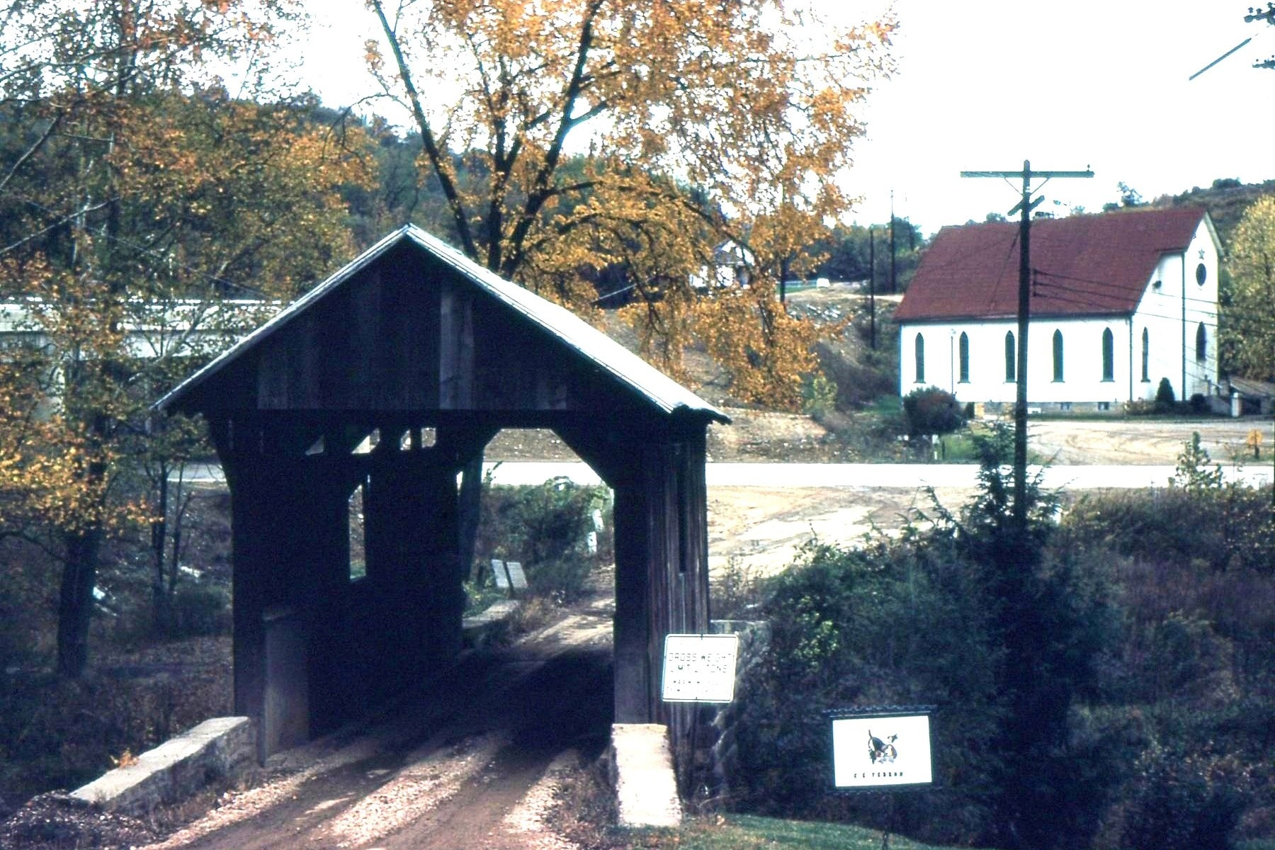 Ebenezer / Ebenezer Church Covered Bridge, Washington County, PA — Historical Photo 1959