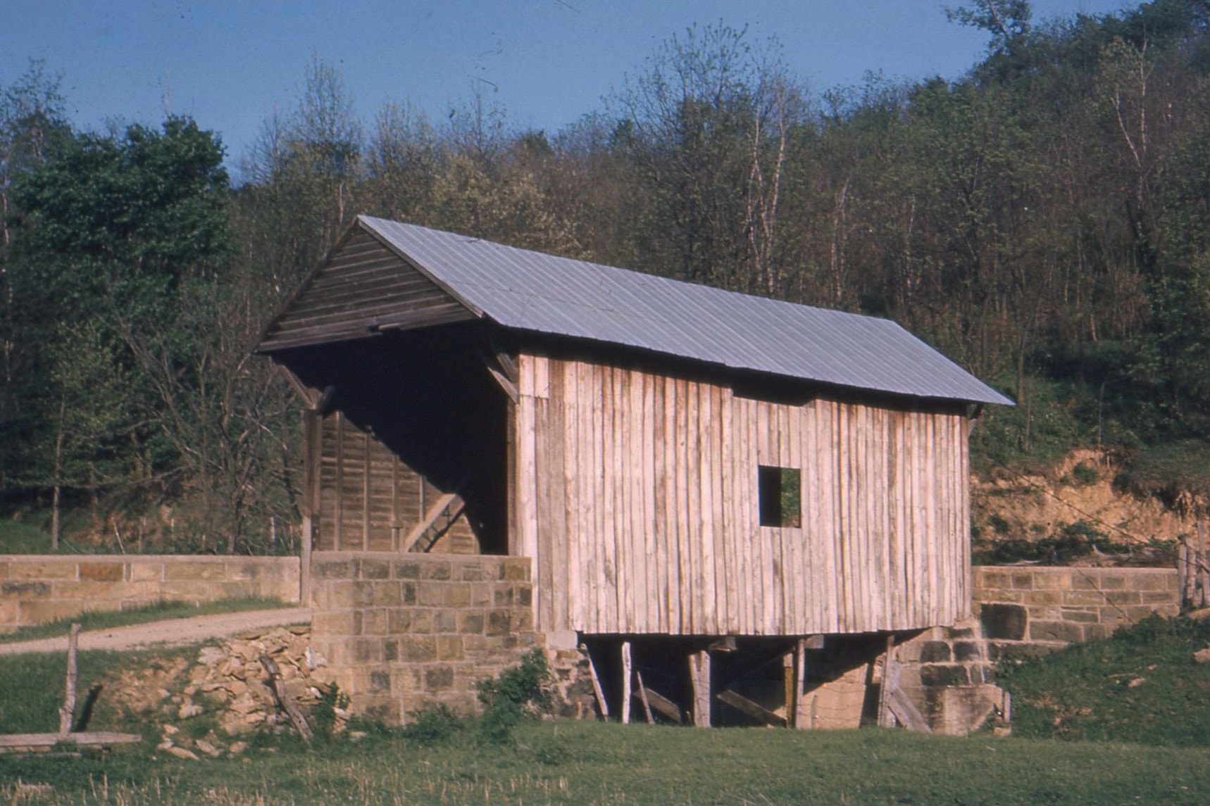 Erskine Covered Bridge, Washington County, PA — Historical Photo 1960