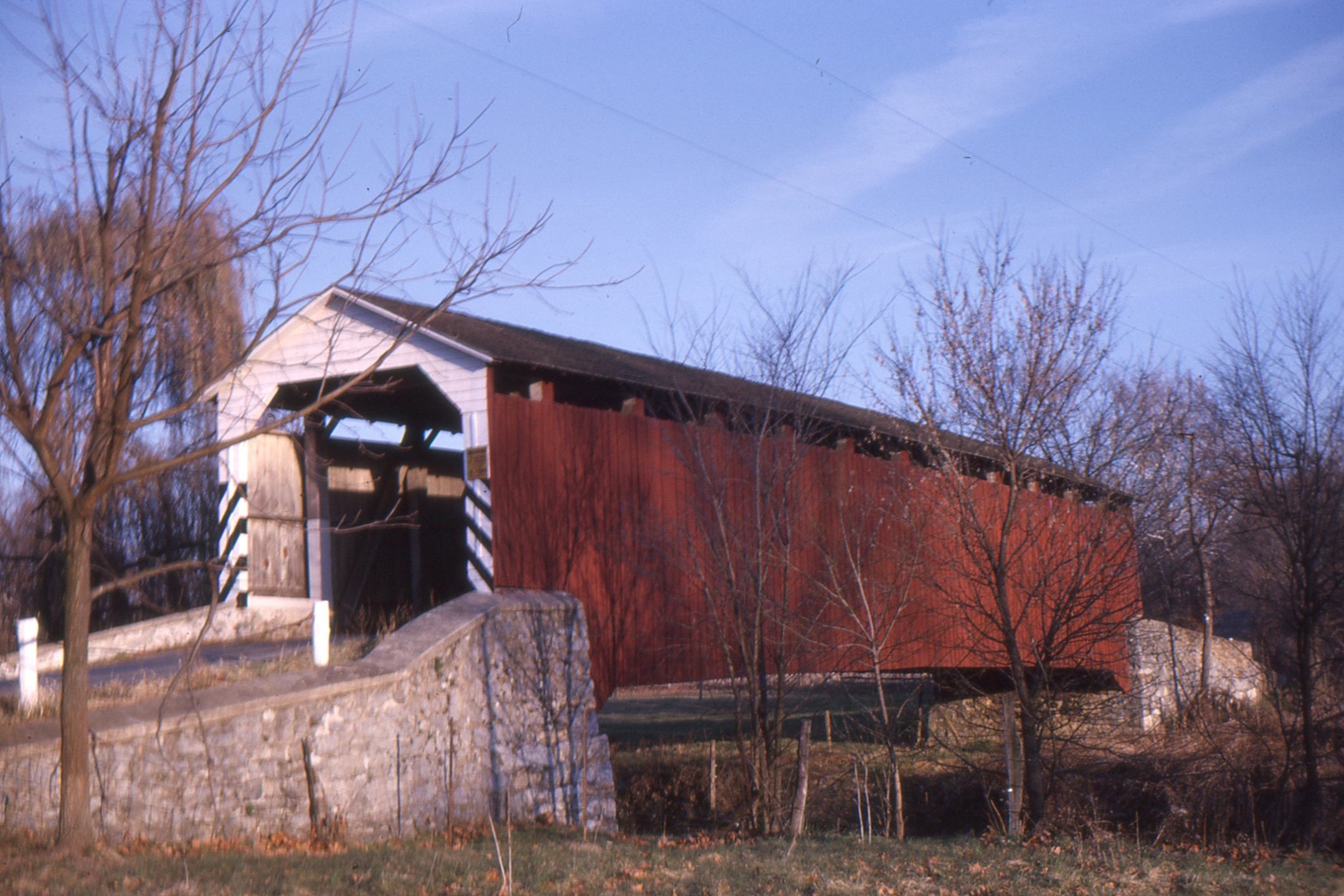 Forry's Mill Covered Bridge, Lancaster County, PA — Historical Photo 1962
