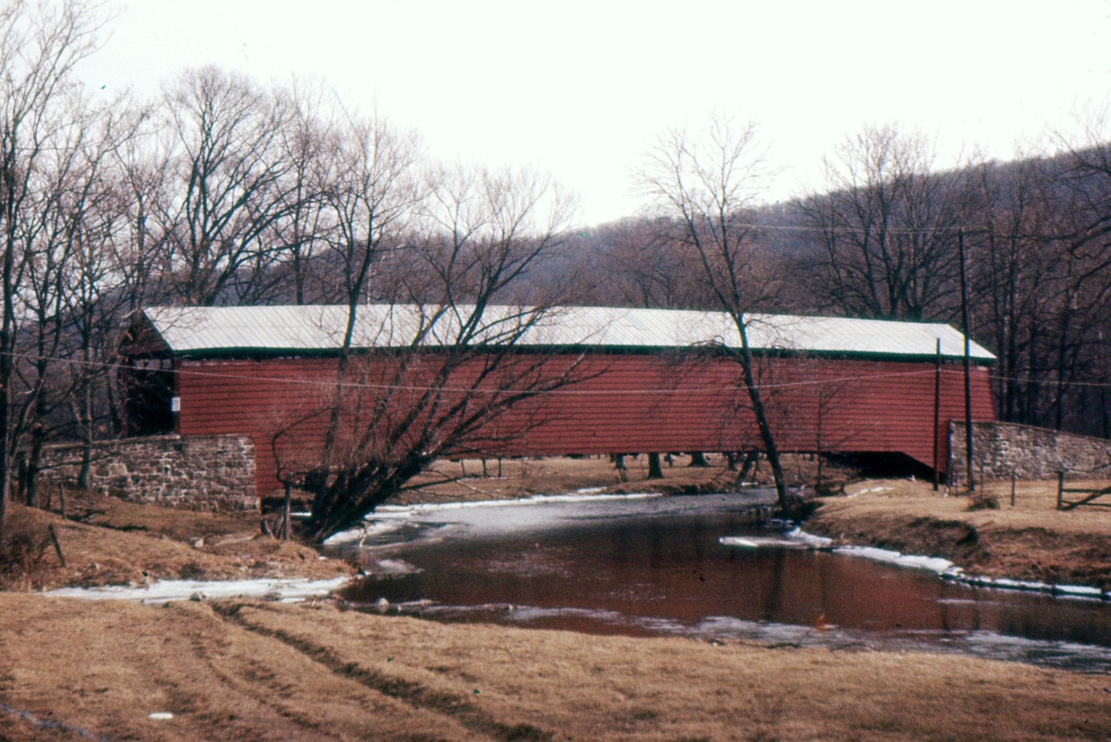 Griesemer's Mill Covered Bridge, Berks County, PA — Historical Photo 1959