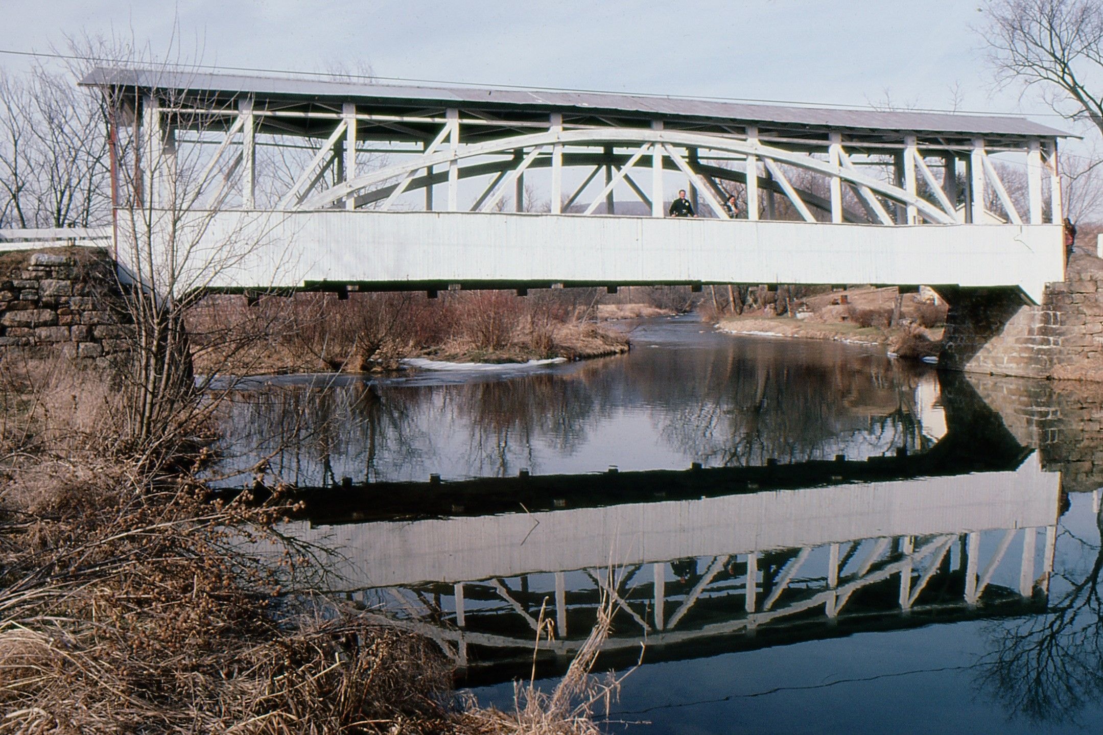 Hall's Mill Covered Bridge, Bedford County, PA — Historical Photo 1983