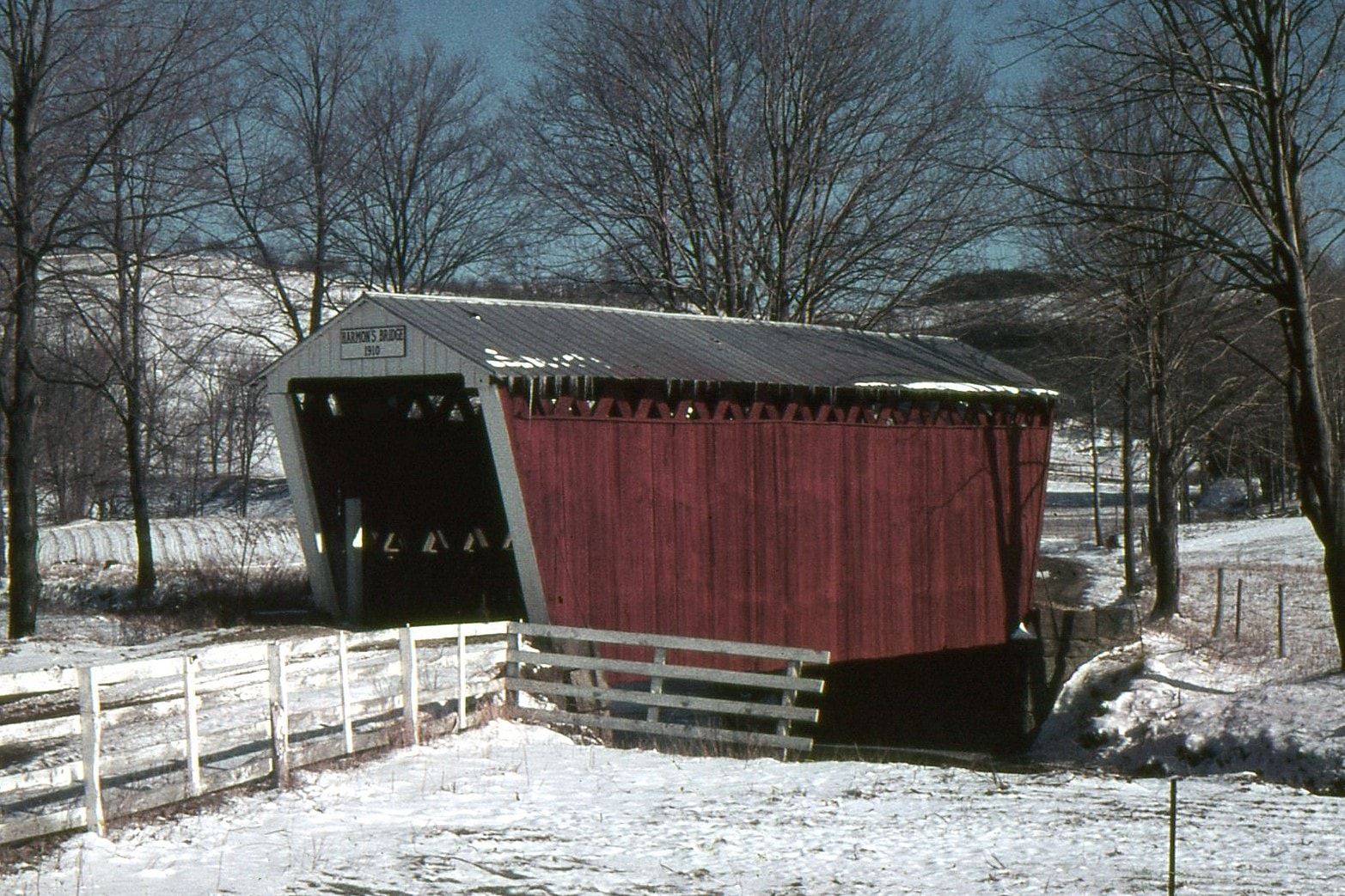 Harmon Covered Bridge, Indiana County, PA — Historical Photo 1967