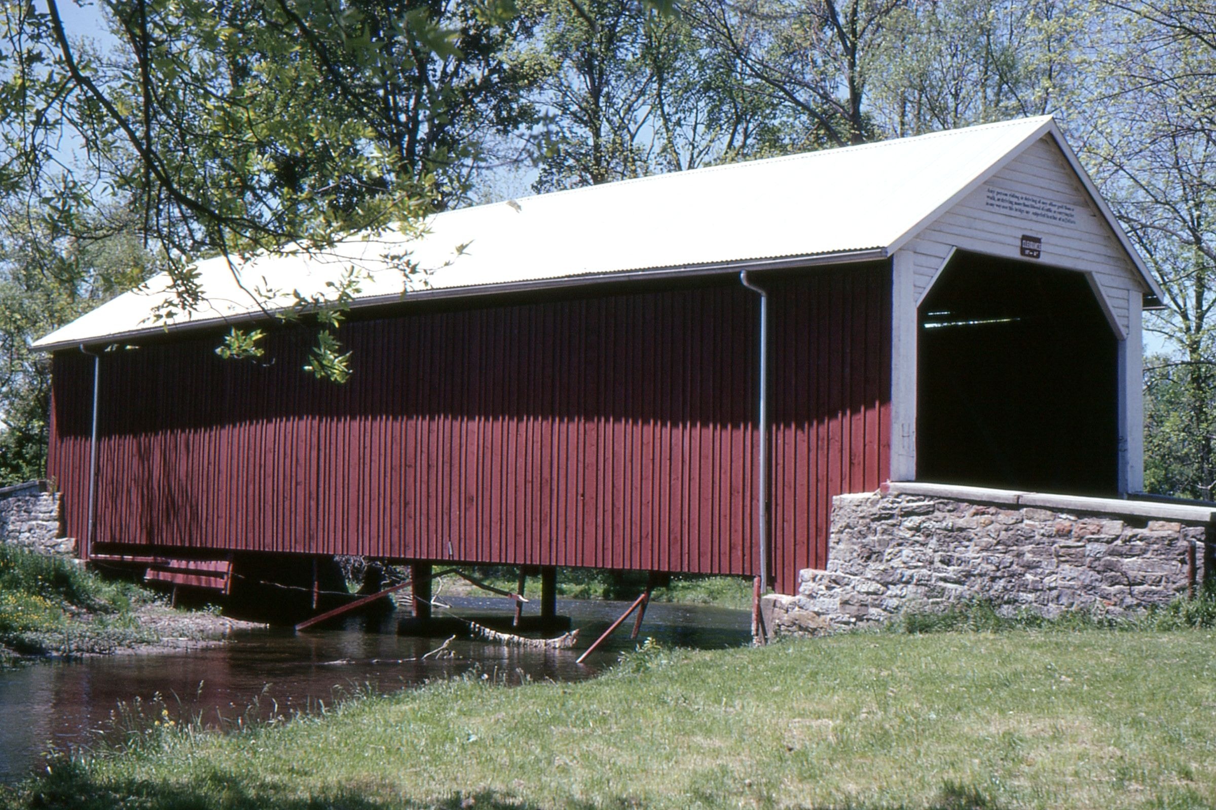 Hassenplug Covered Bridge, Union County, PA — Historical Photo 1967