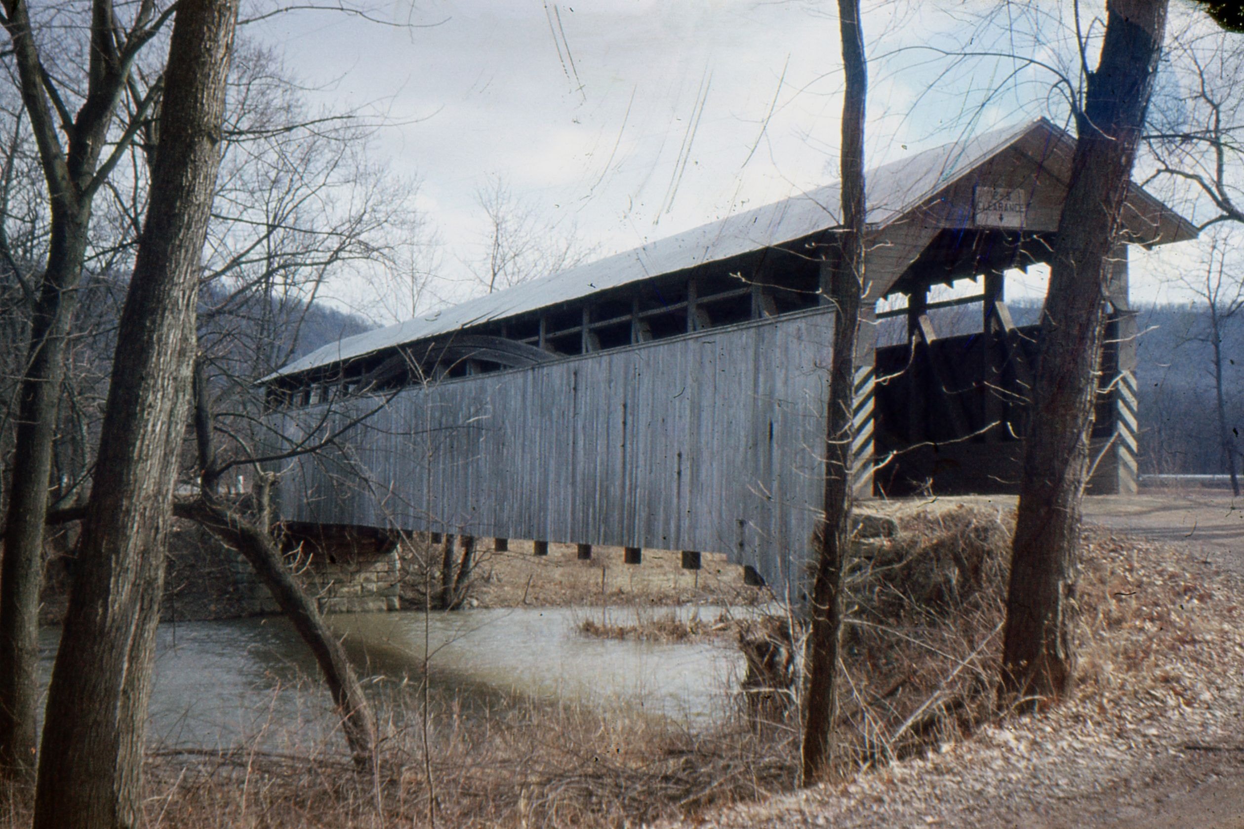 Herline / Kinton Covered Bridge, Bedford County, PA — Historical Photo 1959