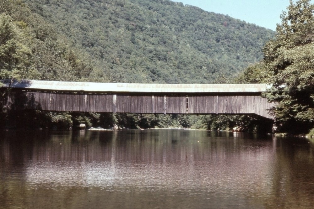 Hillsgrove Covered Bridge, Sullivan County, PA — Historical Photo 1966