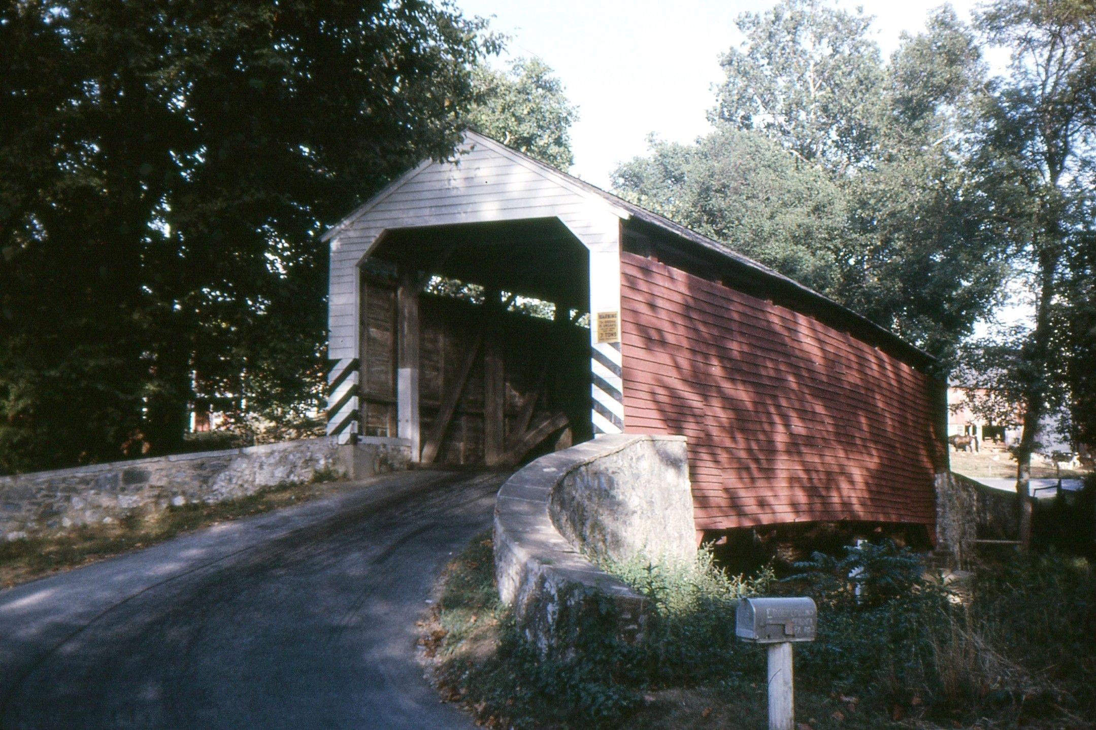 Kauffman's Distillery Covered Bridge, Lancaster County, PA — Historical Photo 1964