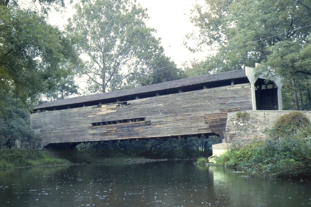 Kennedy Covered Bridge, Chester County, PA — Historical Photo 1963