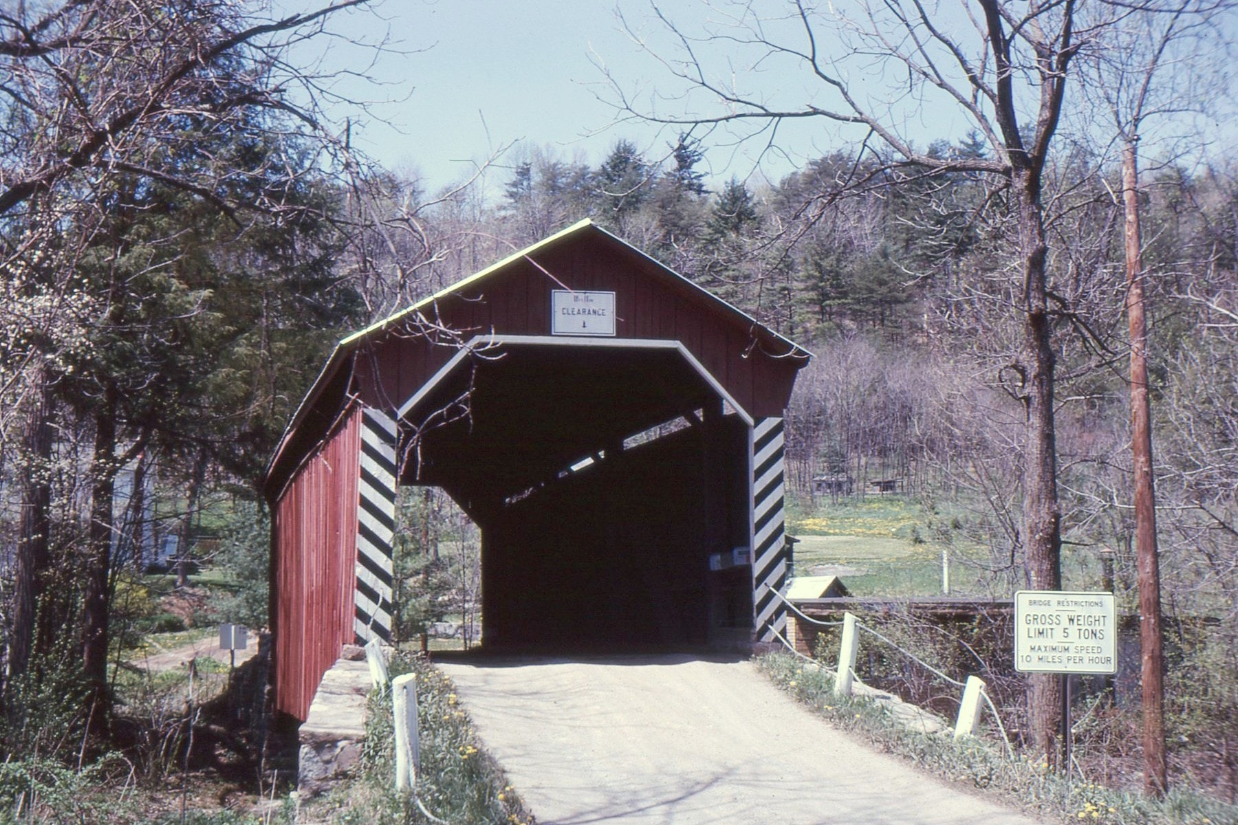Krickbaum / Kreigbaum Covered Bridge, Columbia-Northumberland County, PA — Historical Photo 1963