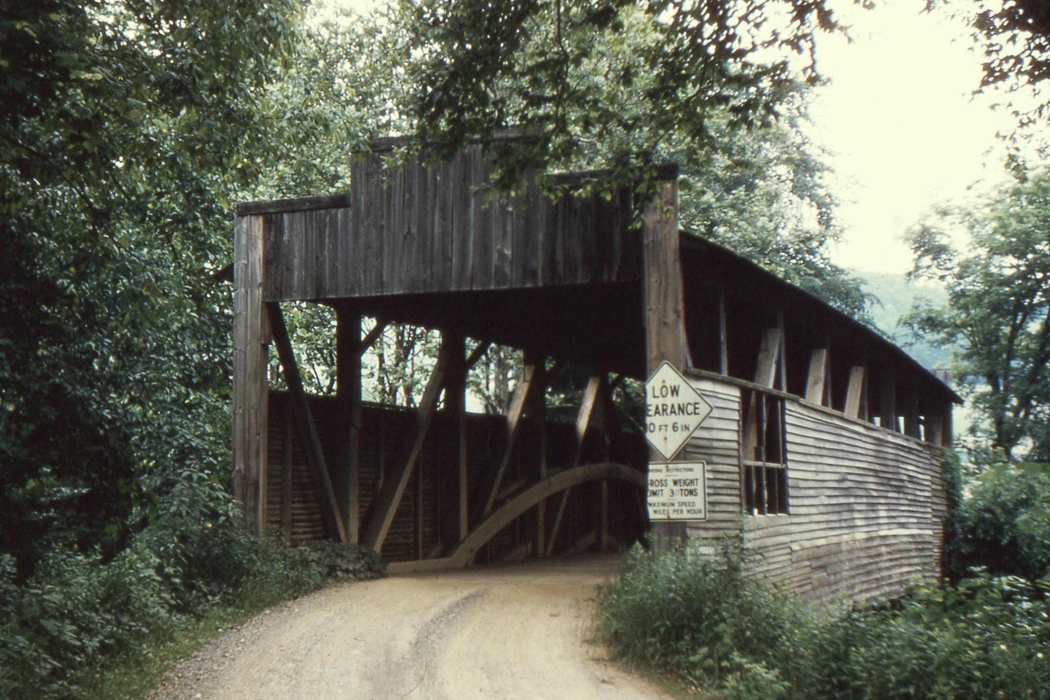 Lairdsville / Moreland / Frazier Covered Bridge, Lycoming County, PA — Historical Photo 1957