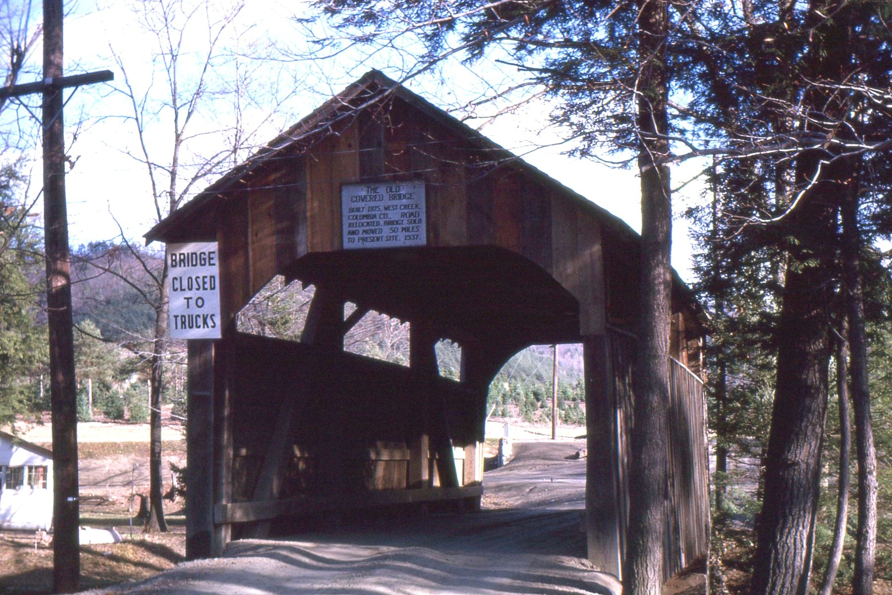 Lawrence L. Knoebel Covered Bridge, Columbia-Northumberland County, PA — Historical Photo 1963