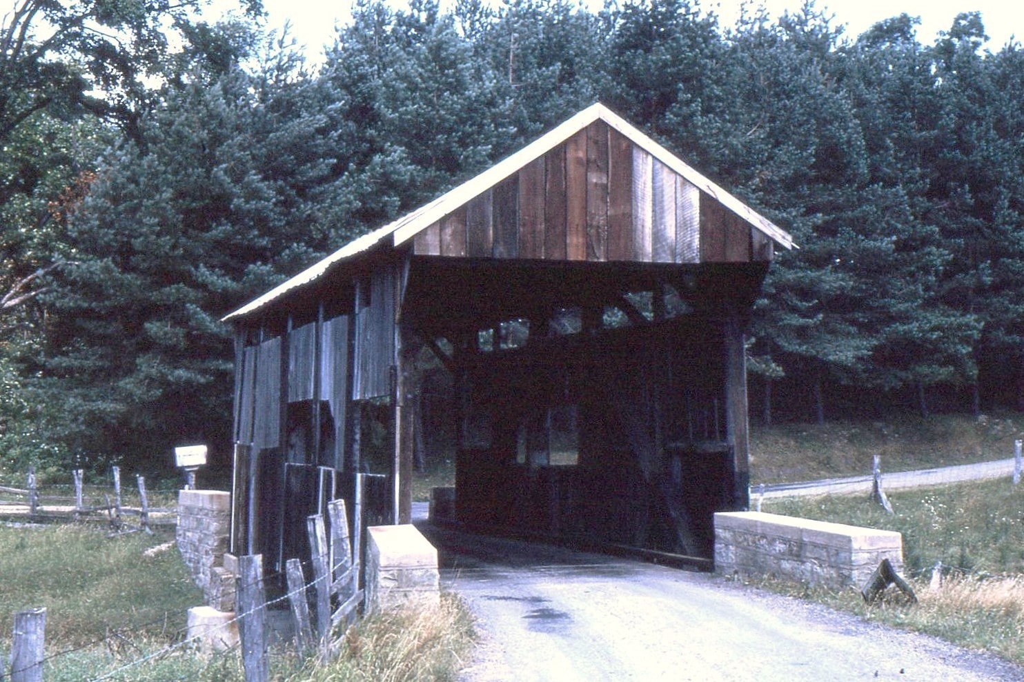 Leatherman Covered Bridge, Washington County, PA — Historical Photo 1964