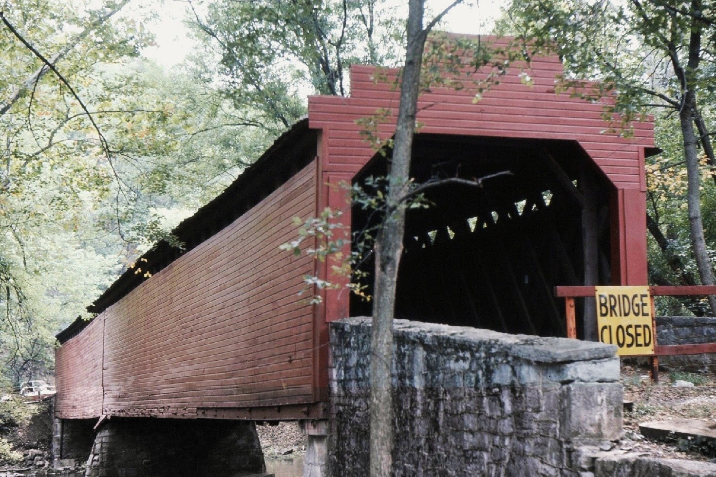 Martin's Mill / Shindle Covered Bridge, Franklin County, PA — Historical Photo 1966