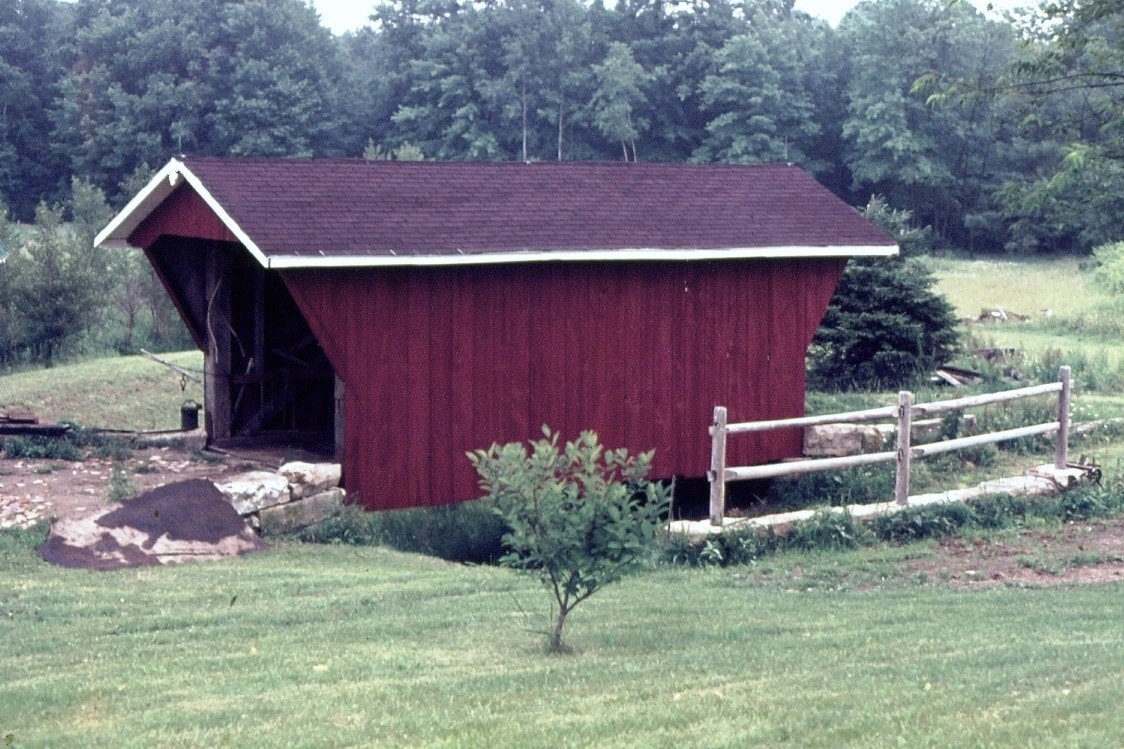 McCracken Covered Bridge, Jefferson County, PA — Historical Photo c.1990