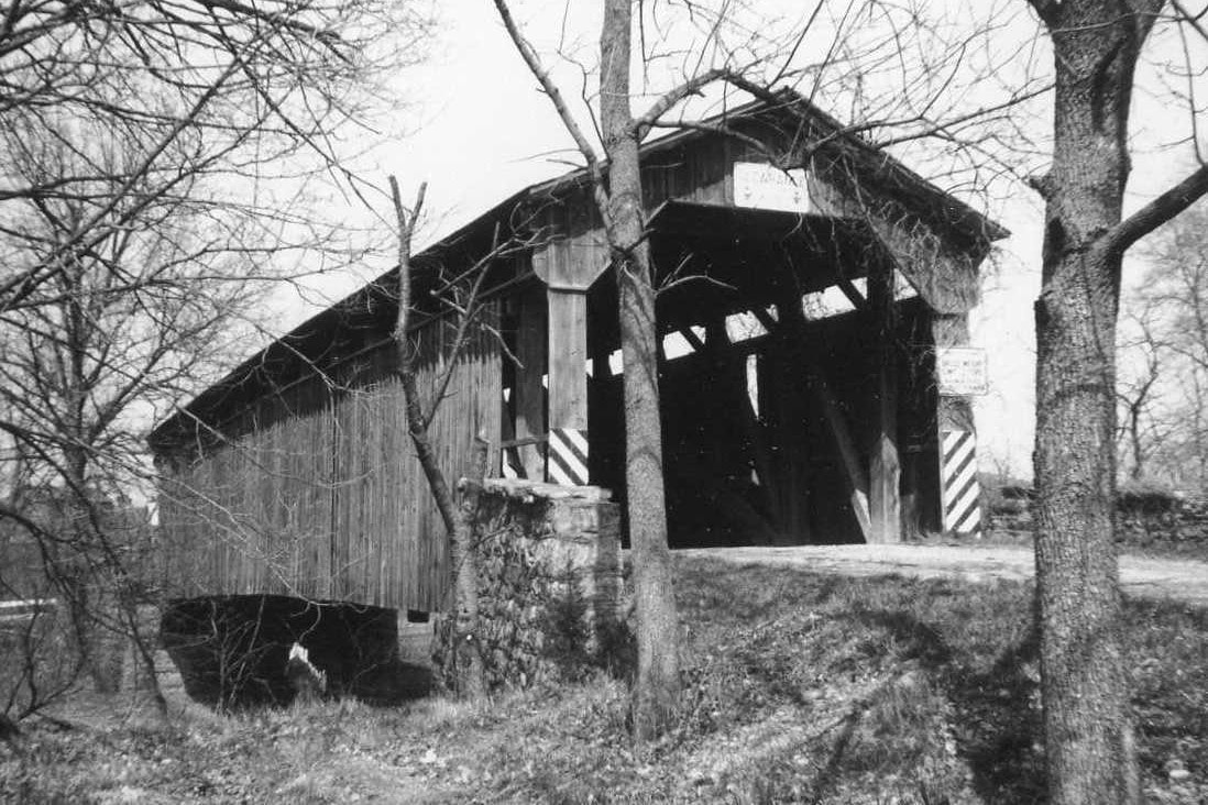 Meiser's Mill / Shaeffer Covered Bridge, Juniata-Snyder County Line, PA — Historical Photo 1965