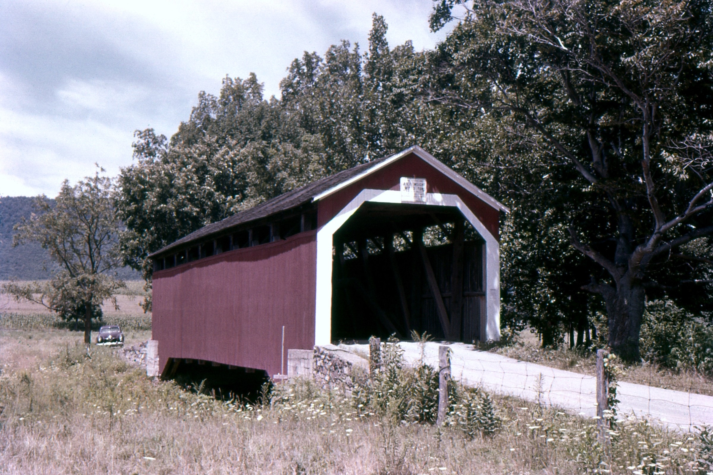 Mount Pleasant Covered Bridge, Perry County, PA — Historical Photo 1959