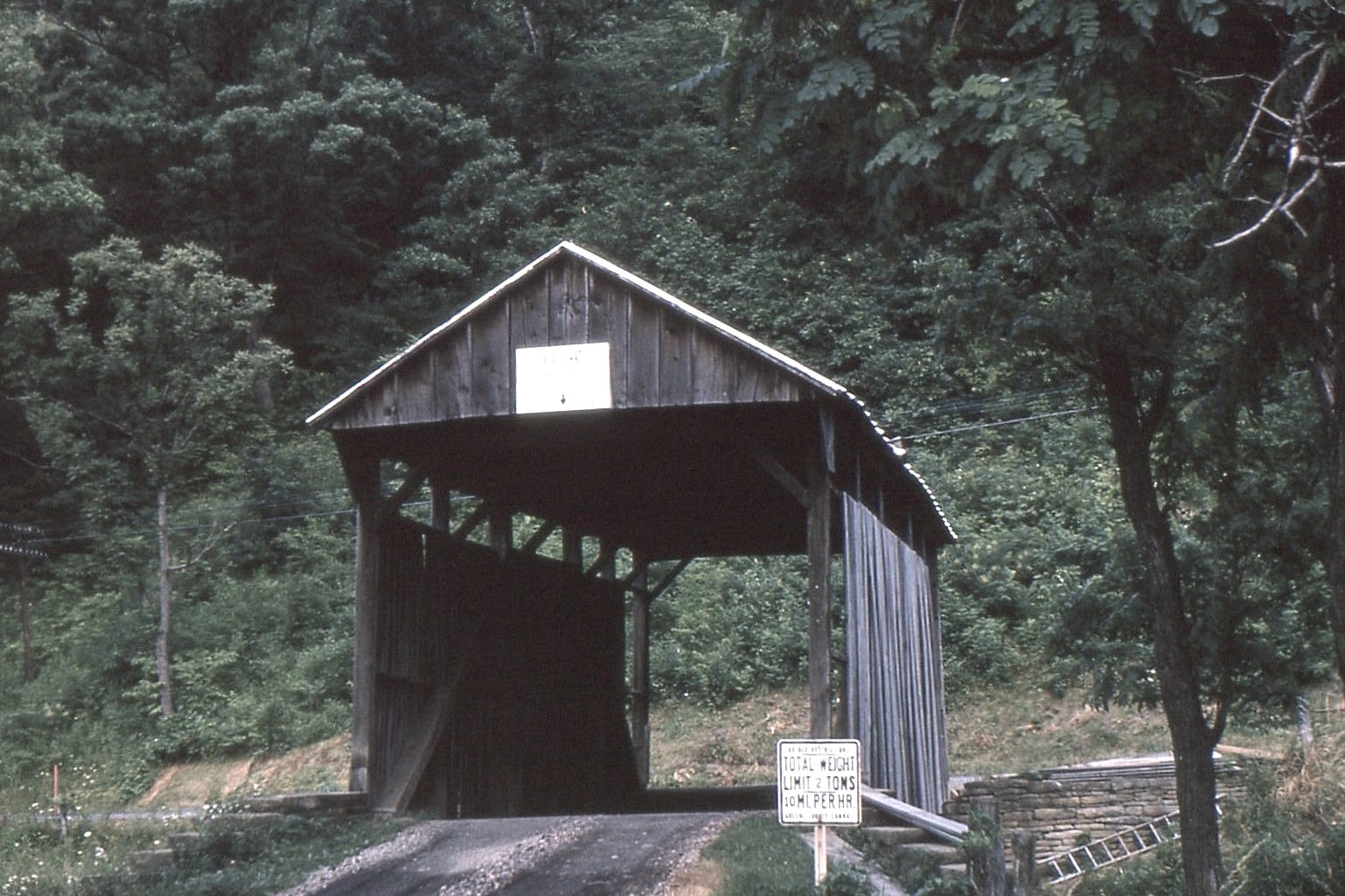 Neddie Woods Covered Bridge, Greene County, PA — Historical Photo 1964