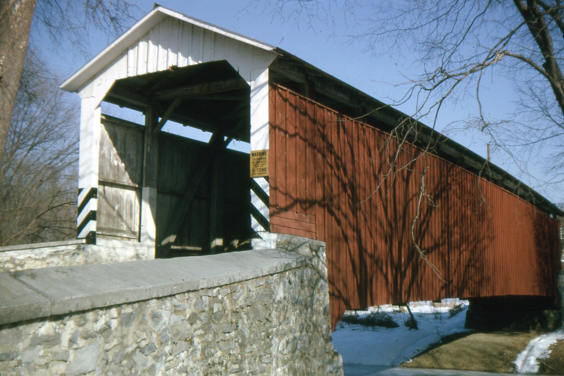 Neff's Mill / Bowman's Covered Bridge, Lancaster County, PA — Historical Photo 1965