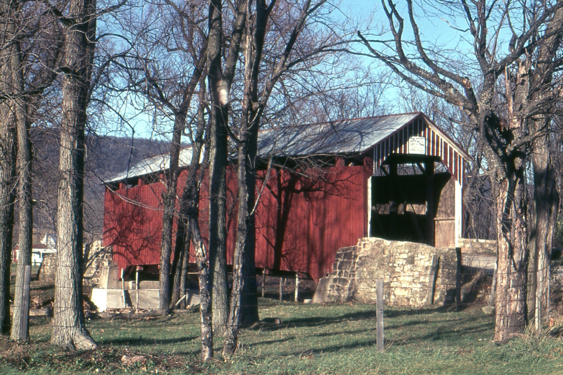 New Germantown Covered Bridge, Perry County, PA — Historical Photo 1973