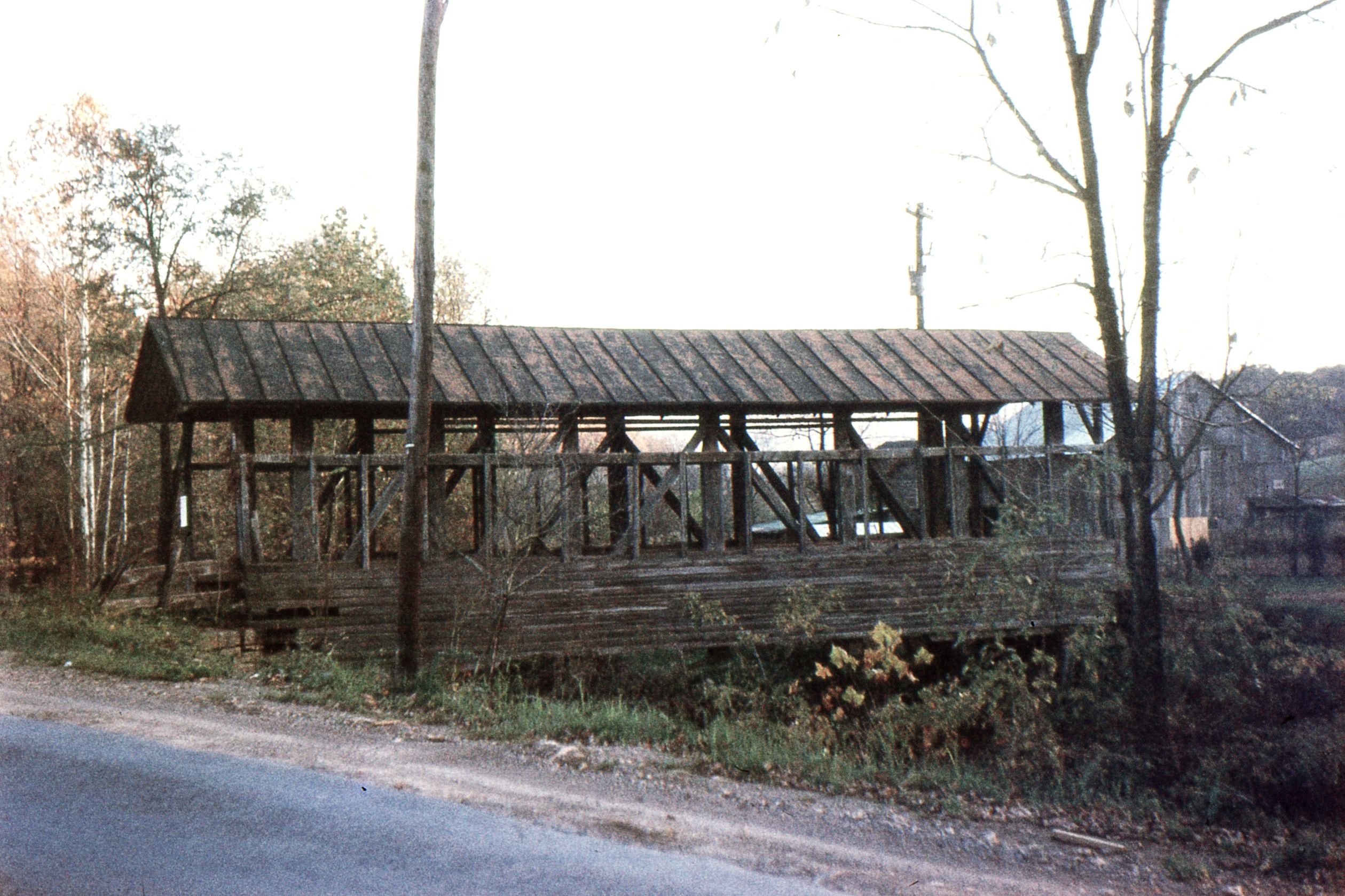 Palo Alto / Fitchner Covered Bridge, Bedford County, PA — Historical Photo 1960