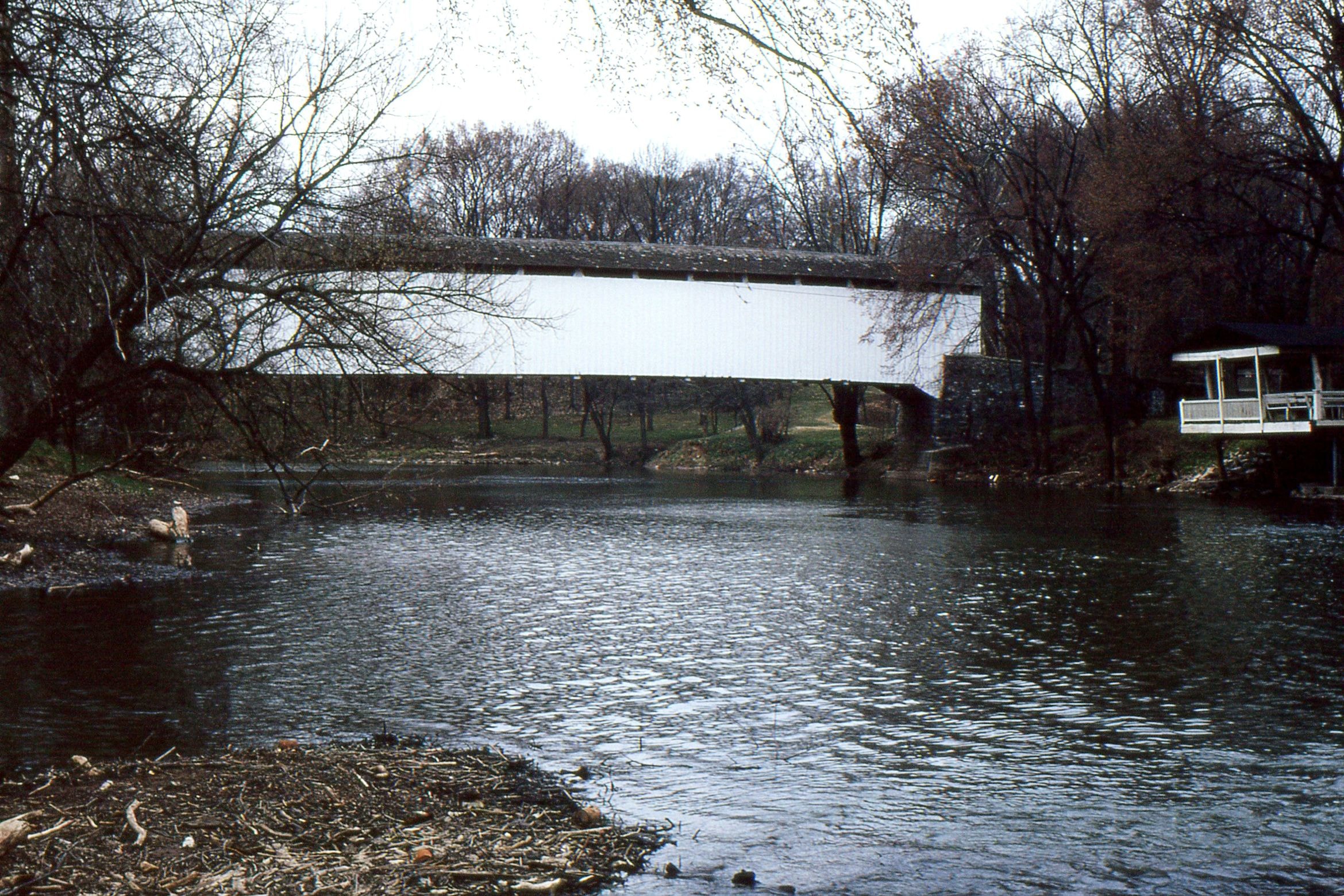 Pinetown Road Covered Bridge, Lancaster County, PA — Historical Photo 1965