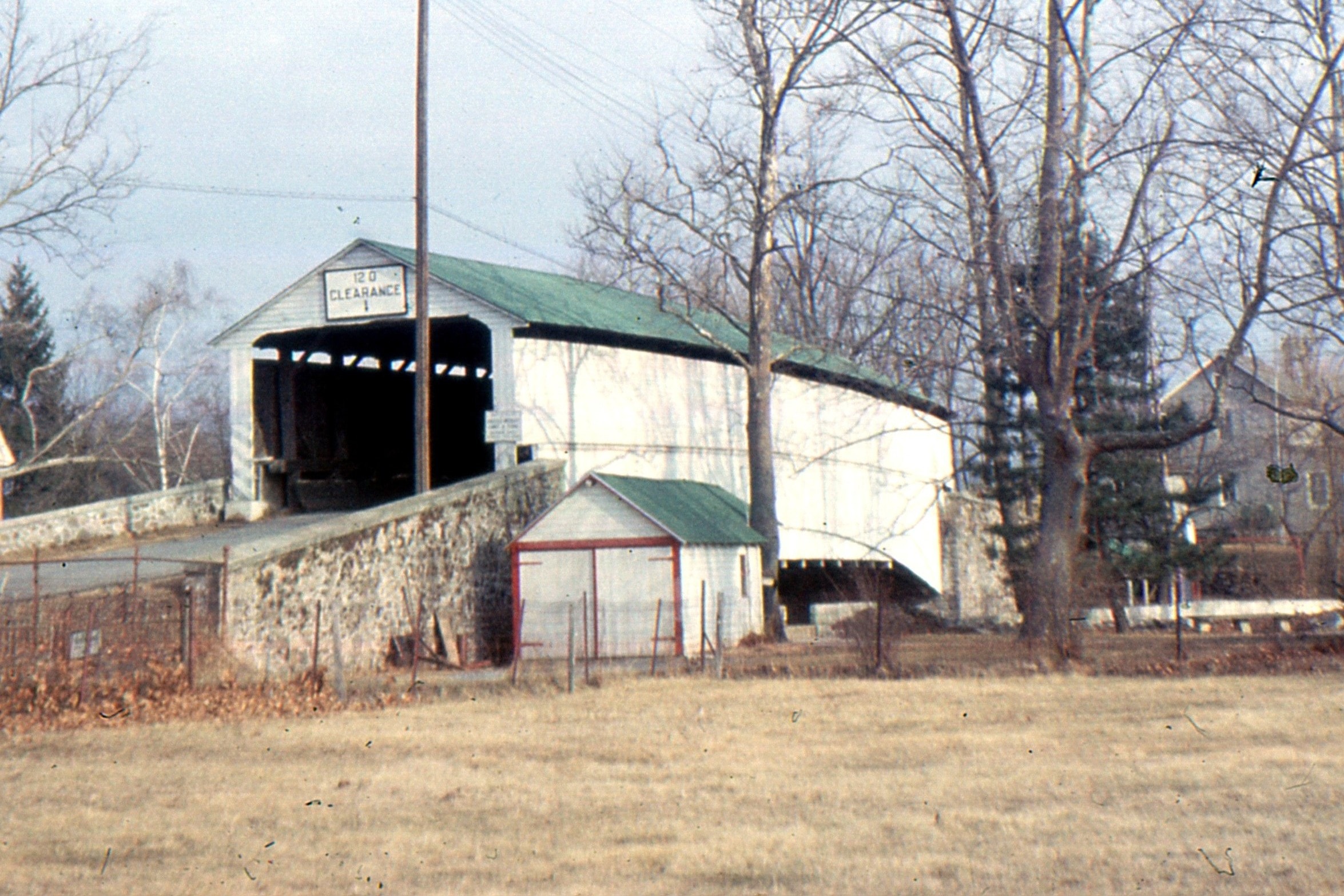 Pleasantville Covered Bridge, Berks County, PA — Historical Photo 1959