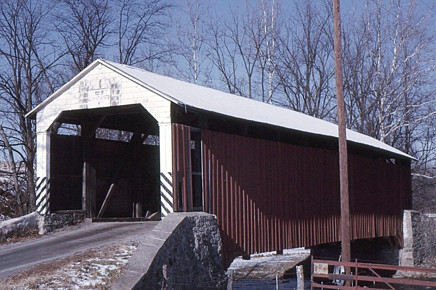 Poole Forge / Wimer Covered Bridge, Lancaster County, PA — Historical Photo 1962