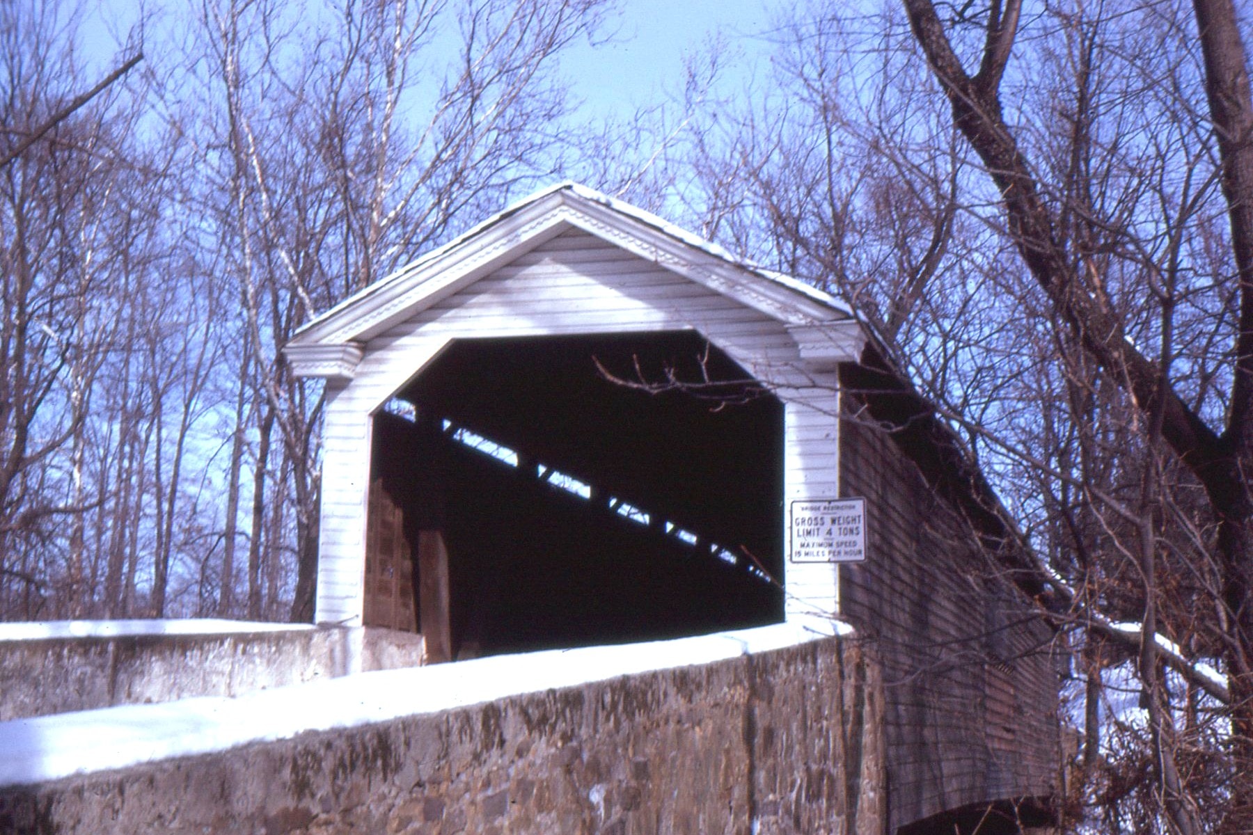 Rapp's / Rapp's Dam Covered Bridge, Chester County, PA — Historical Photo 1963