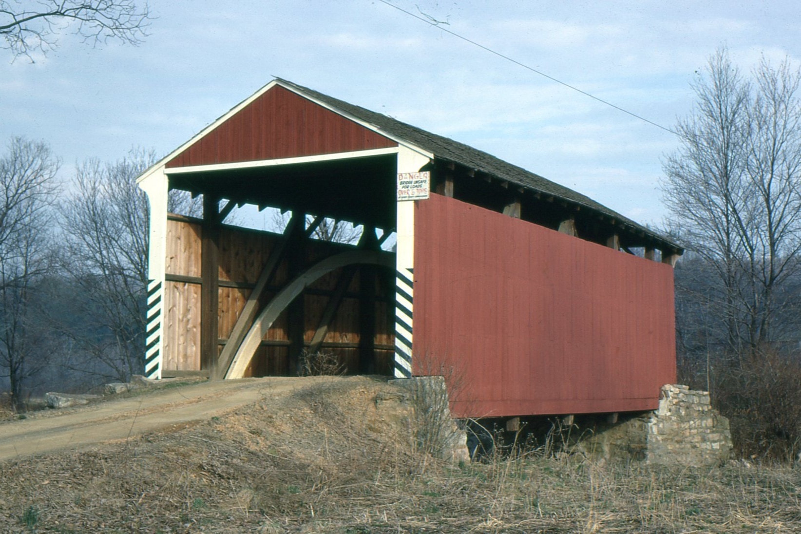 Rock Covered Bridge, Schuylkill County, PA — Historical Photo 1967