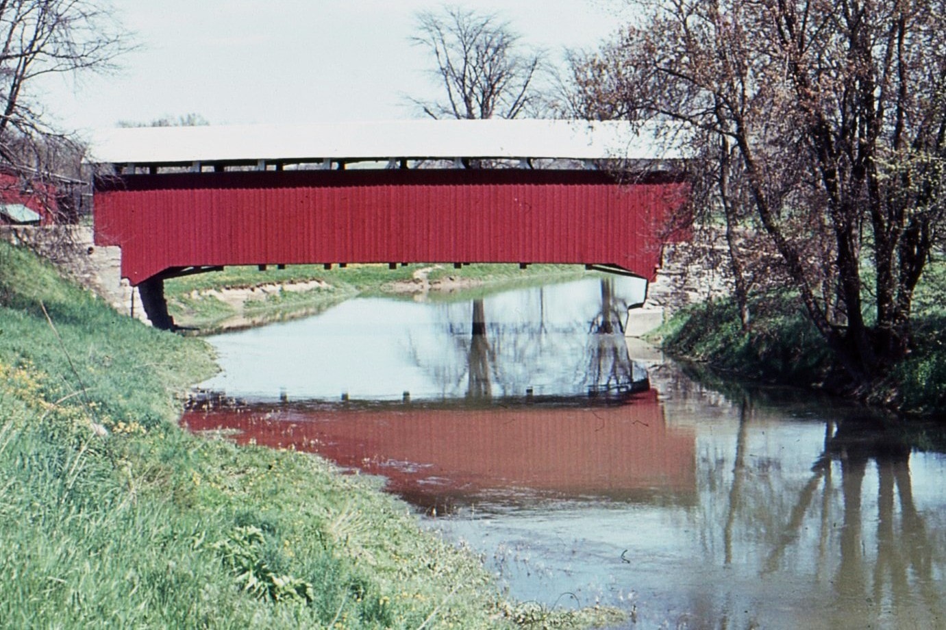 Sam Wagner / Gottleib Brown Covered Bridge, Montour-Northumberland County Line, PA — Historical Photo 1966