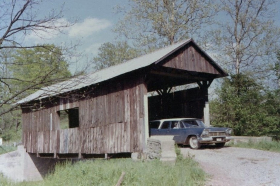 Sawhill Covered Bridge, Washington County, PA — Historical Photo 1960