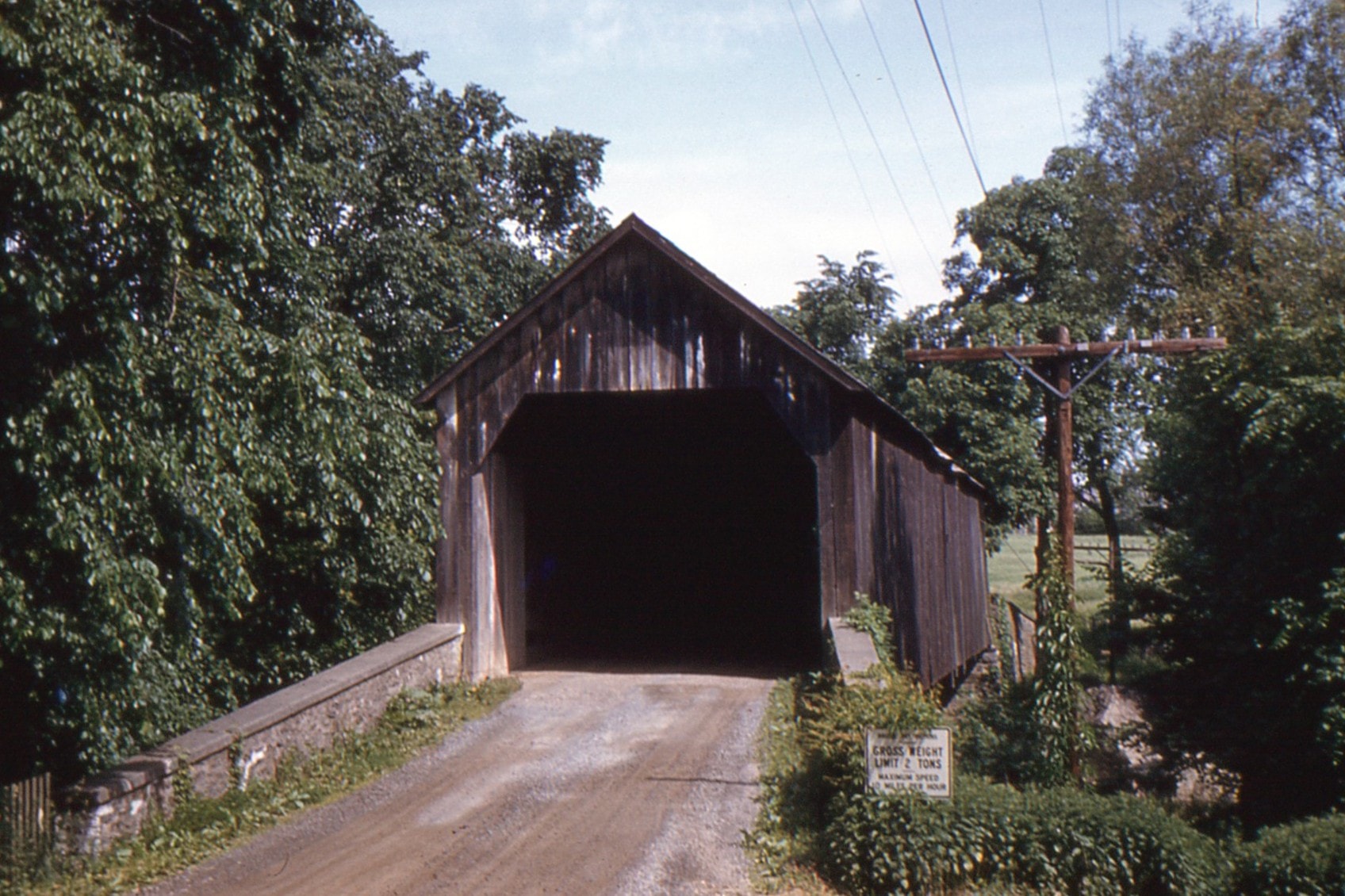 Sheard's Mill / Thatcher Covered Bridge, Bucks County, PA — Historical Photo 1957