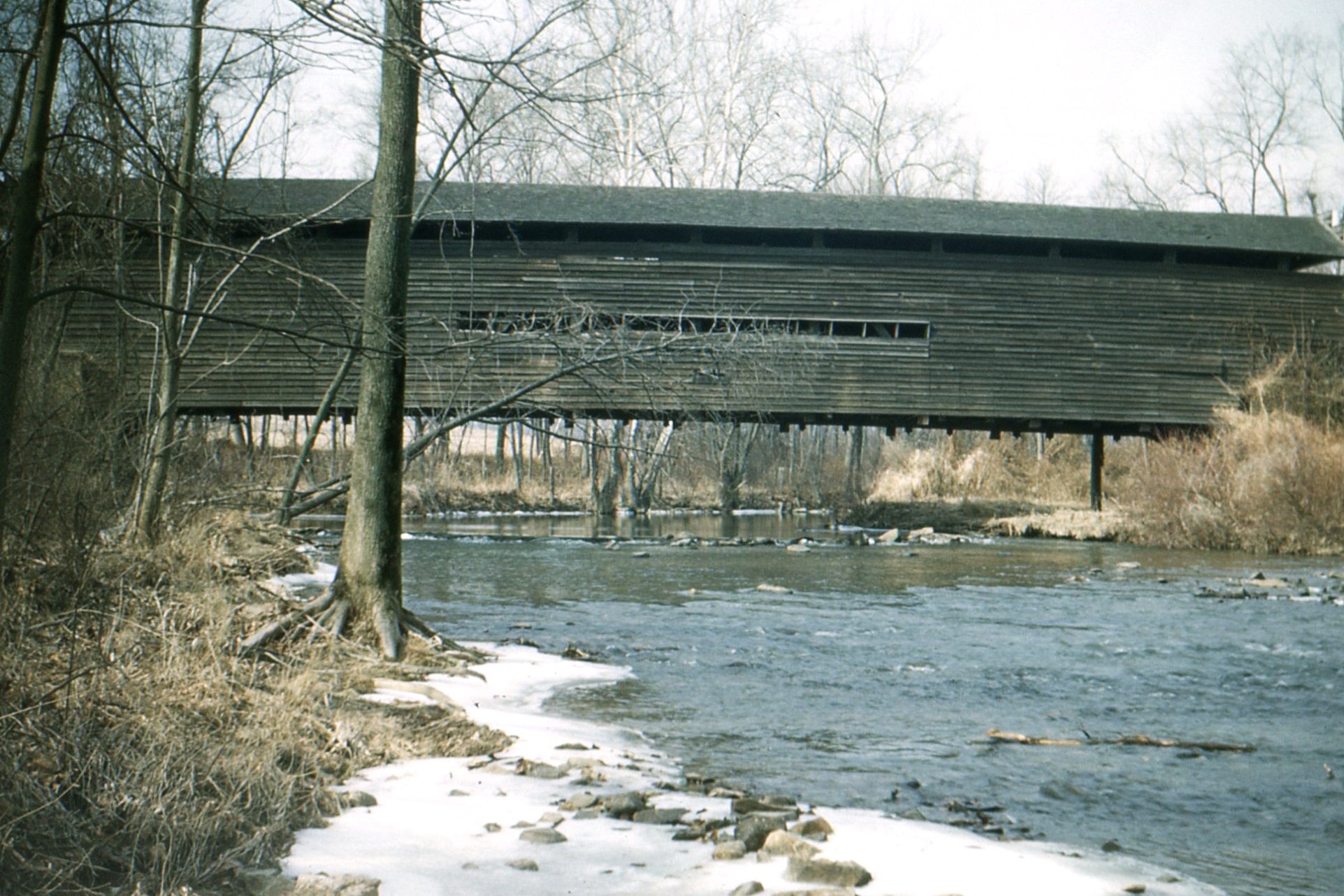 Sheeder's / Hall's Covered Bridge, Chester County, PA — Historical Photo 1959