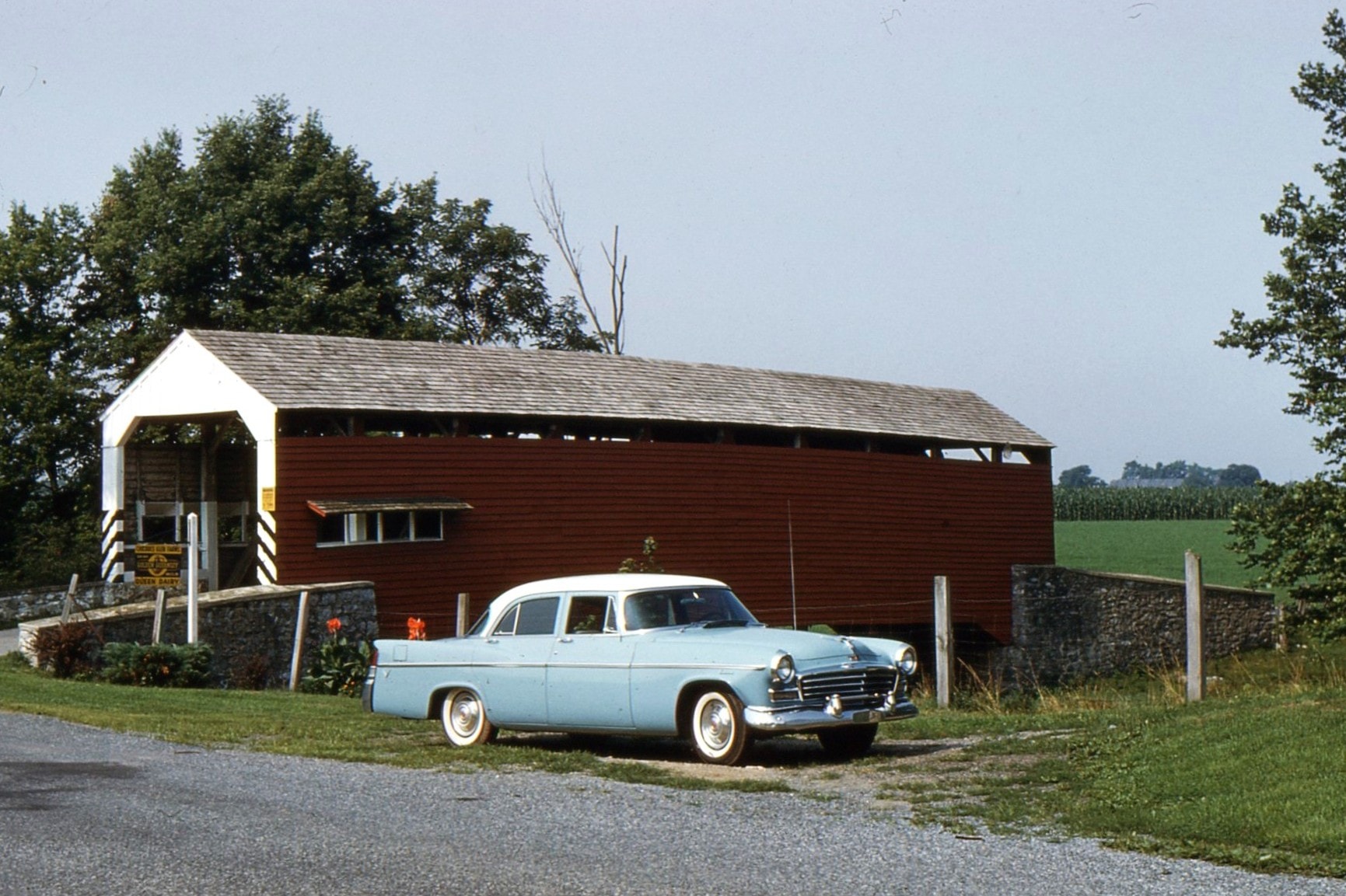 Shenck's Mill / Pike's Mill Covered Bridge, Lancaster County, PA — Historical Photo 1961