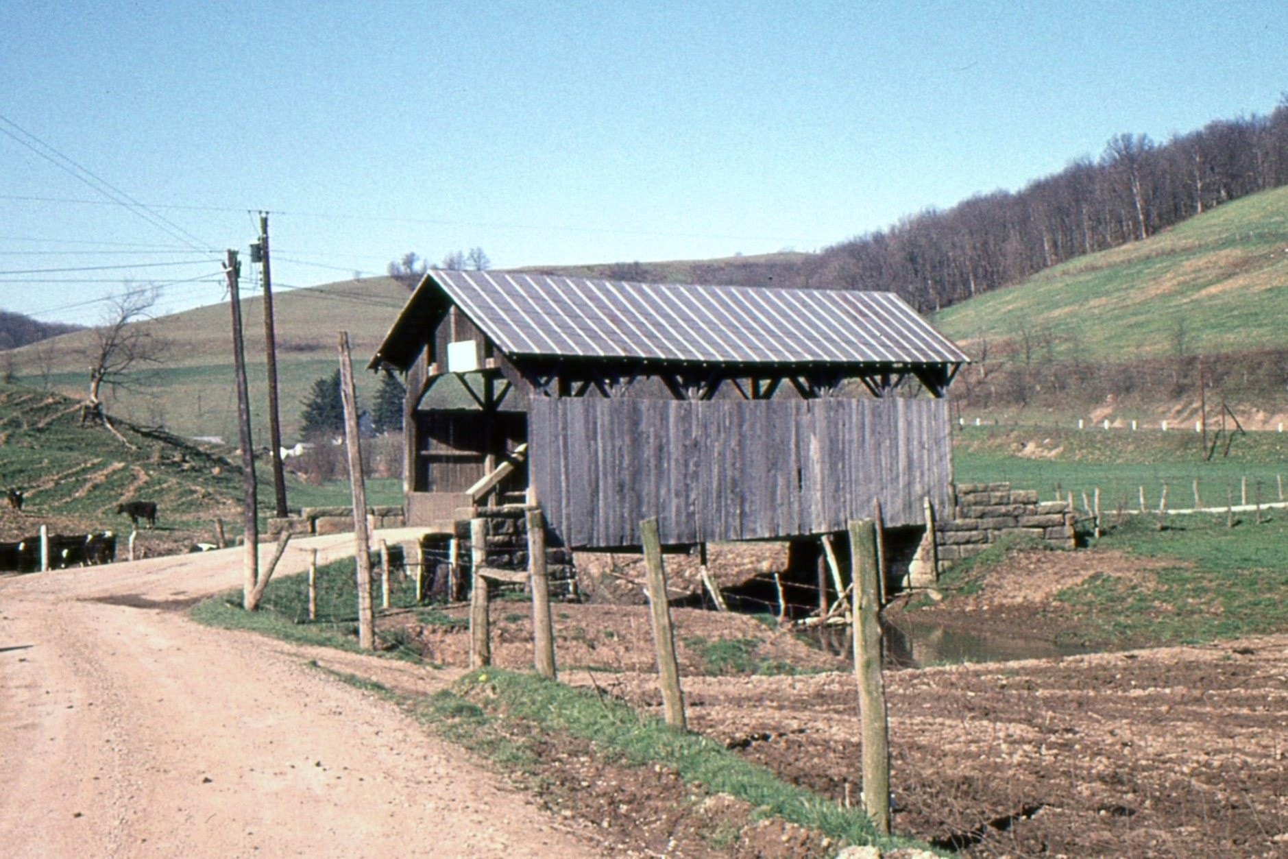 Shriver Covered Bridge, Greene County, PA — Historical Photo 1973