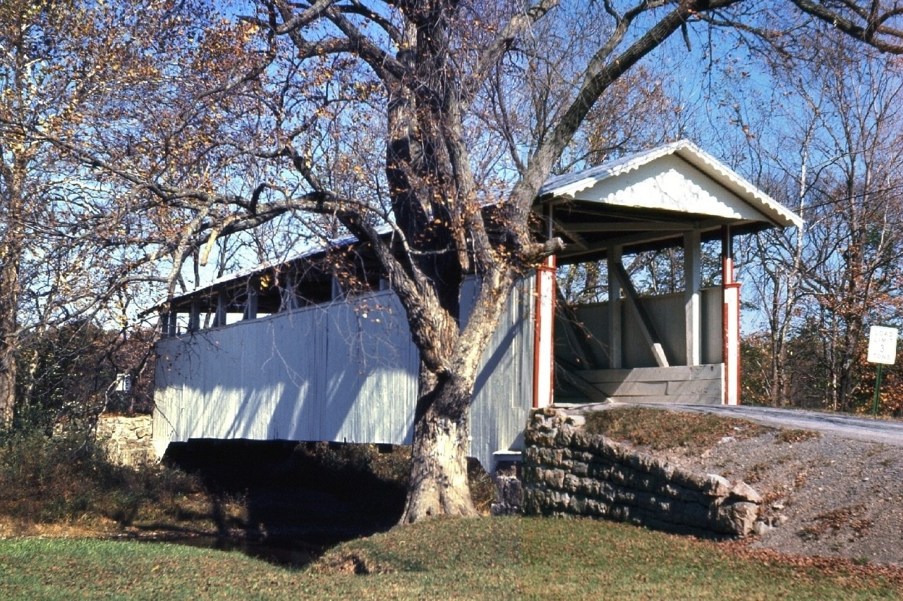 Snooks Covered Bridge, Bedford County, PA — Historical Photo 1967