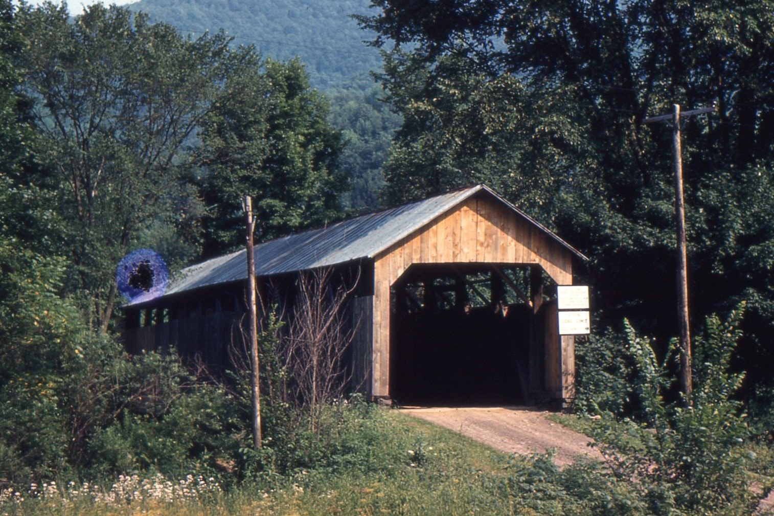Sonestown / Davidson Covered Bridge, Sullivan County, PA — Historical Photo 1959