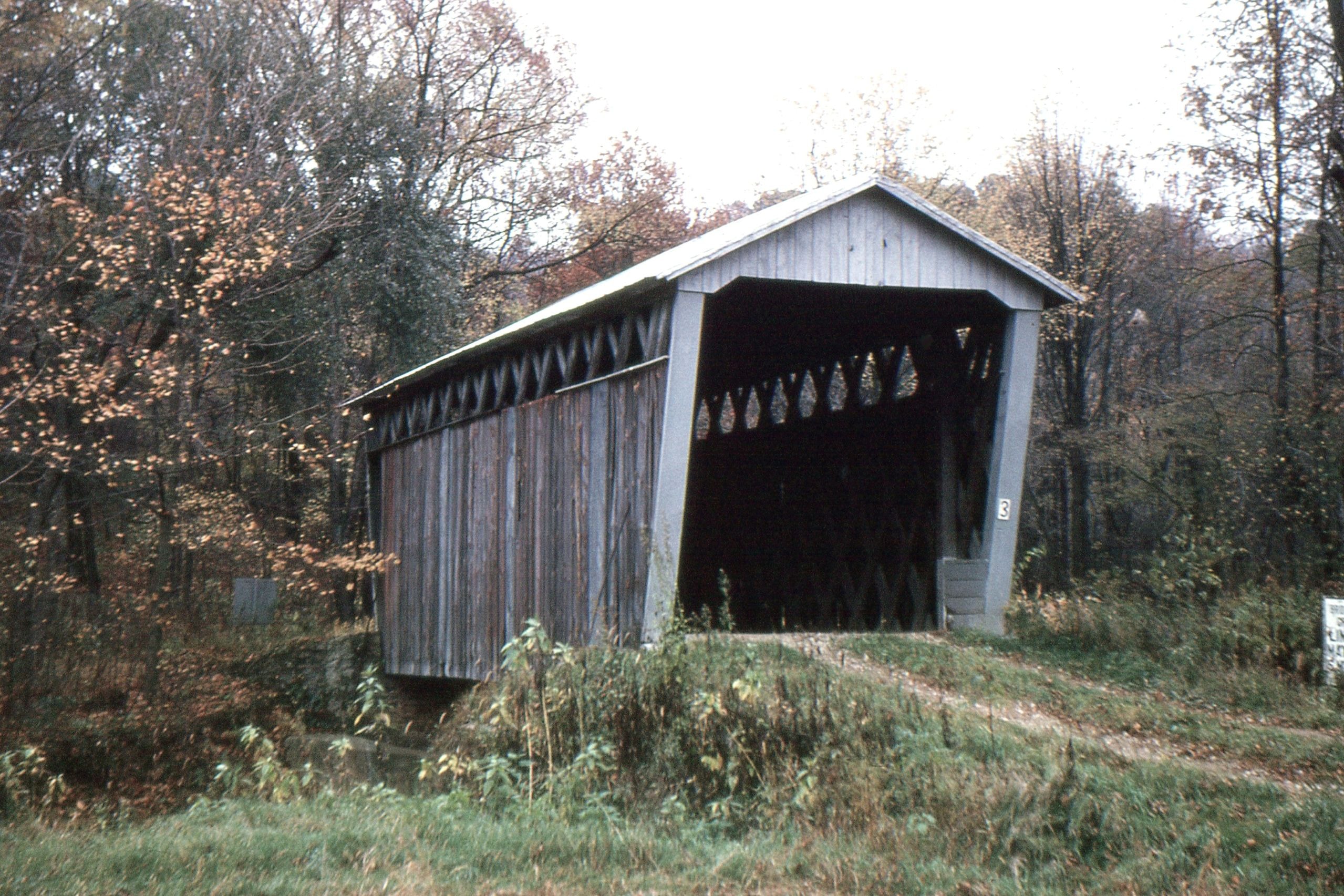Trusal / Dice Covered Bridge, Indiana County, PA — Historical Photo 1962